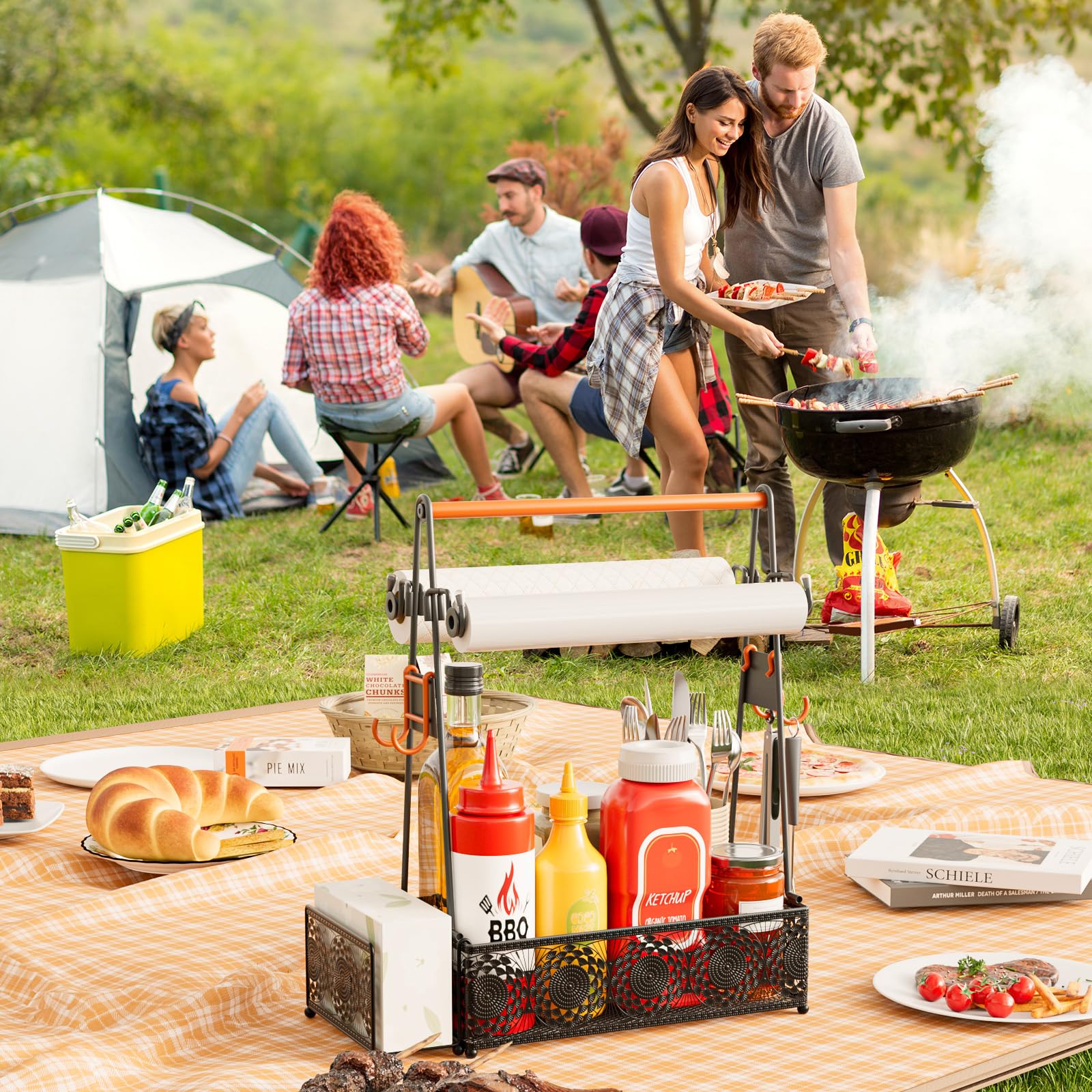 INOFUSS Grill Caddy With Paper Towel Holder - Versatile...