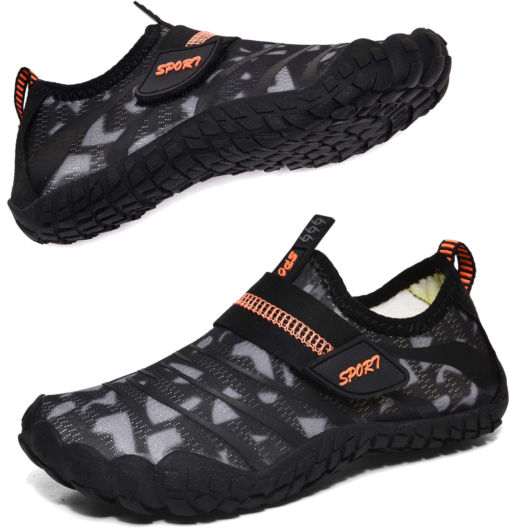 Wasserschuhe für Kinder, Jungen, Mädchen, Strandschuhe, Aqua, Schwimmschuhe, Pool, Barfußschuhe, schnell trocknend, leicht, Kinder, Surfen, Tauchschuhe, schwarz grau, 34 EU