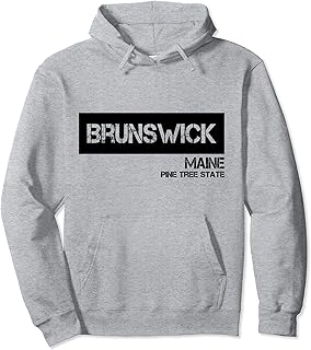 Brunswick Maine College Design Pullover Hoodie