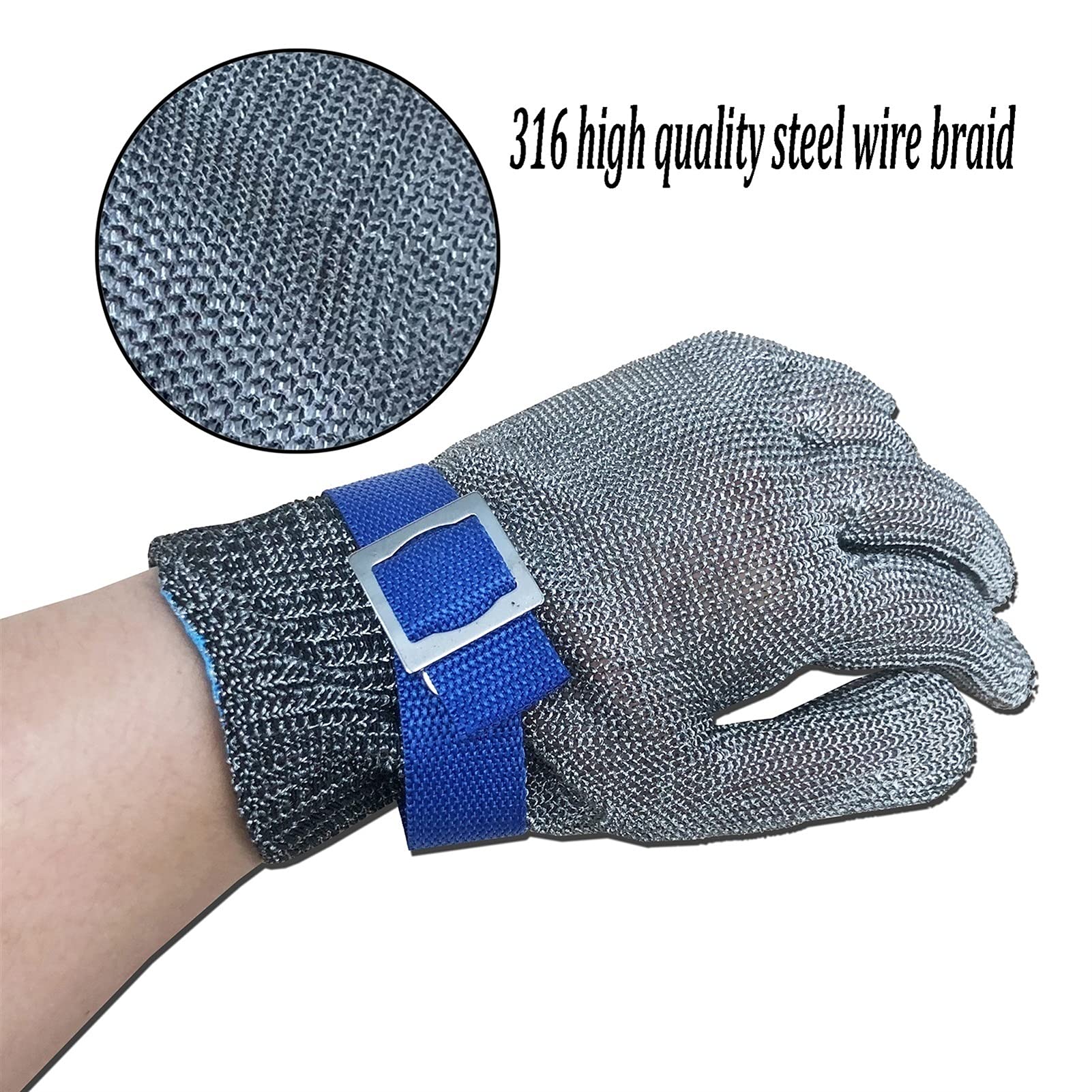 Guantes Anticortes, Guantes Resistentes a Cortes, de Grado alimenticio, Nivel de Seguridad 5, protección para Cocina, Carnicero, Tallado en Madera, Corte de Vidrio.