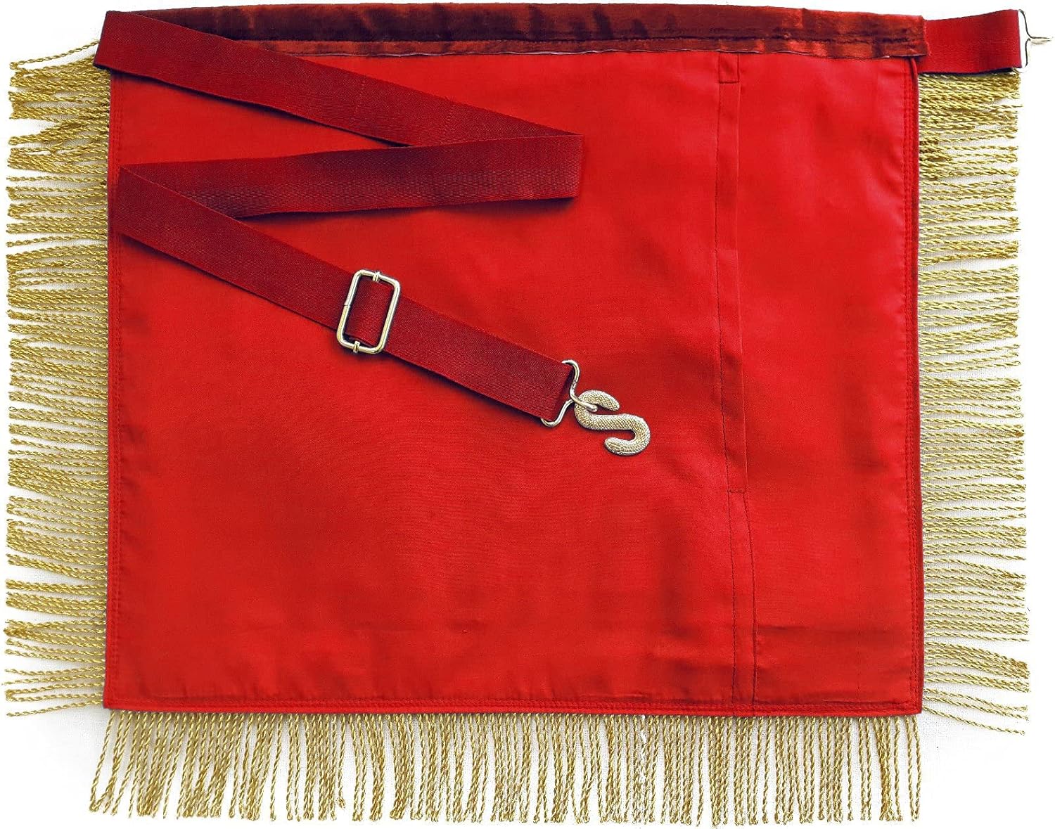 Bricks Masons Past High Priest Royal Arch Chapter Apron - Red Velvet with Side Tabs