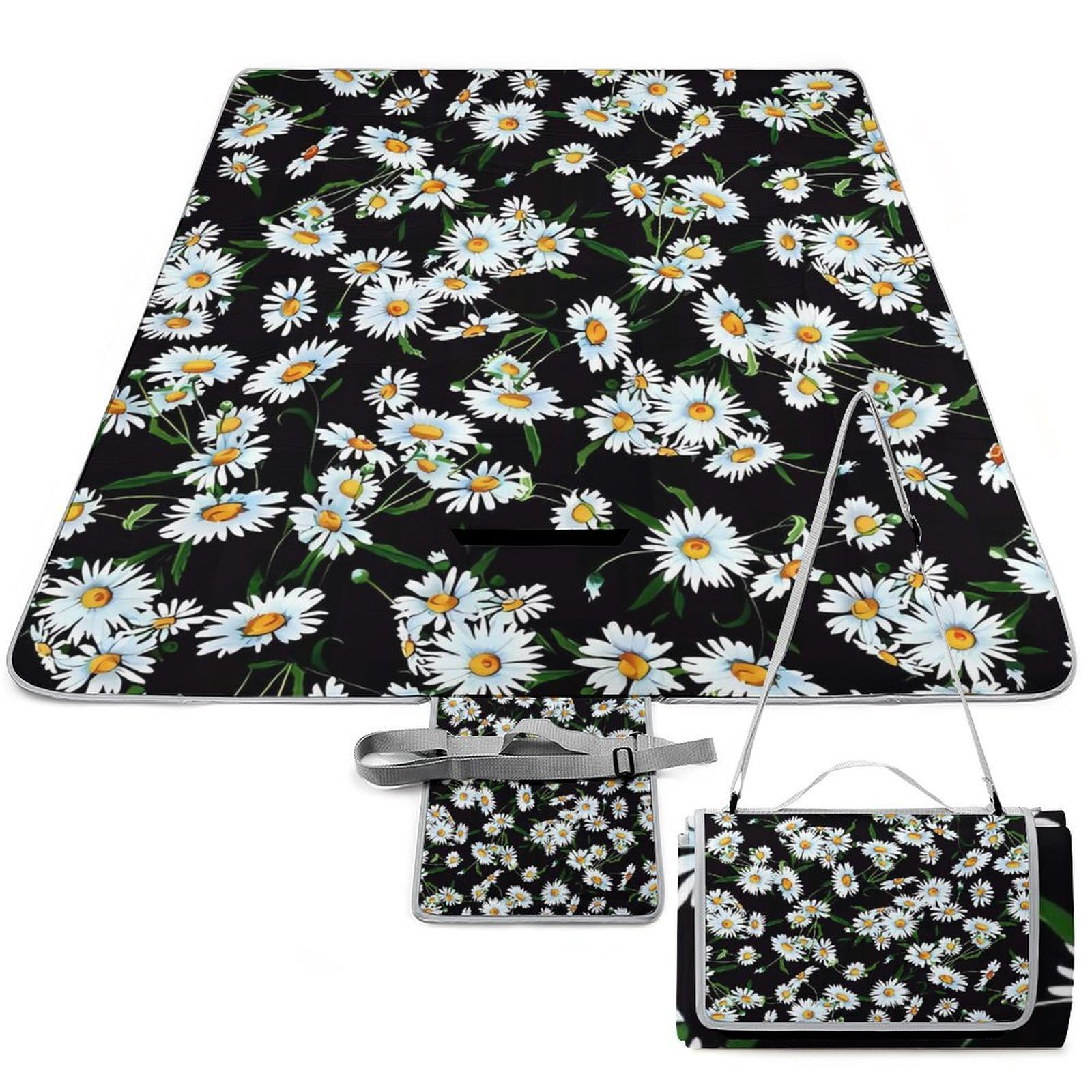 Couverture de pique-nique pliable Beauty Daisy 148x148 cm imperméable