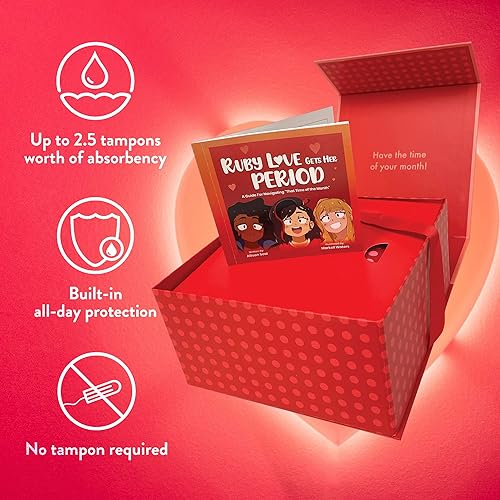 Miniatura 3 de Ruby Love First Period Kit para niñas kit de menstruación sin preocupaciones para niñas ideal para viajes y celebraciones extra pequeño