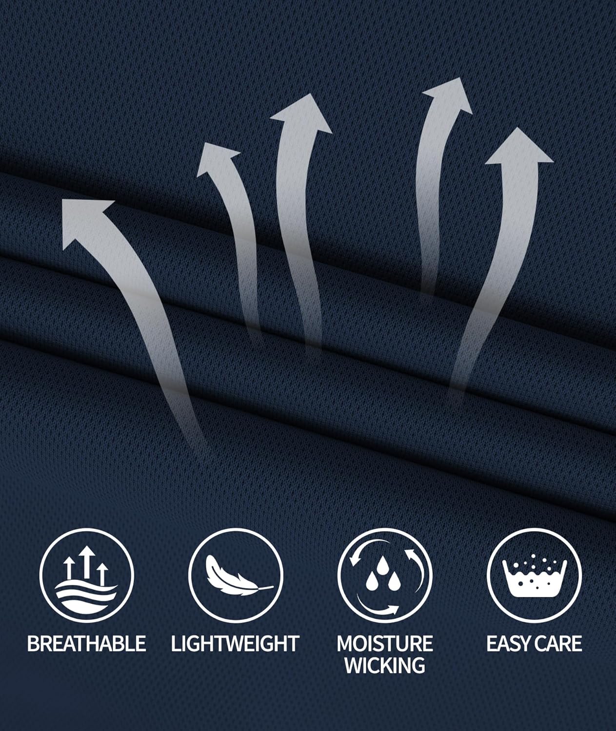 ZITY Long Sleeve Polo Shirts for Men 3 Pack Collared Performance Golf Polos Mens Casual Shirts Moisture Wicking Workwear - Image 4