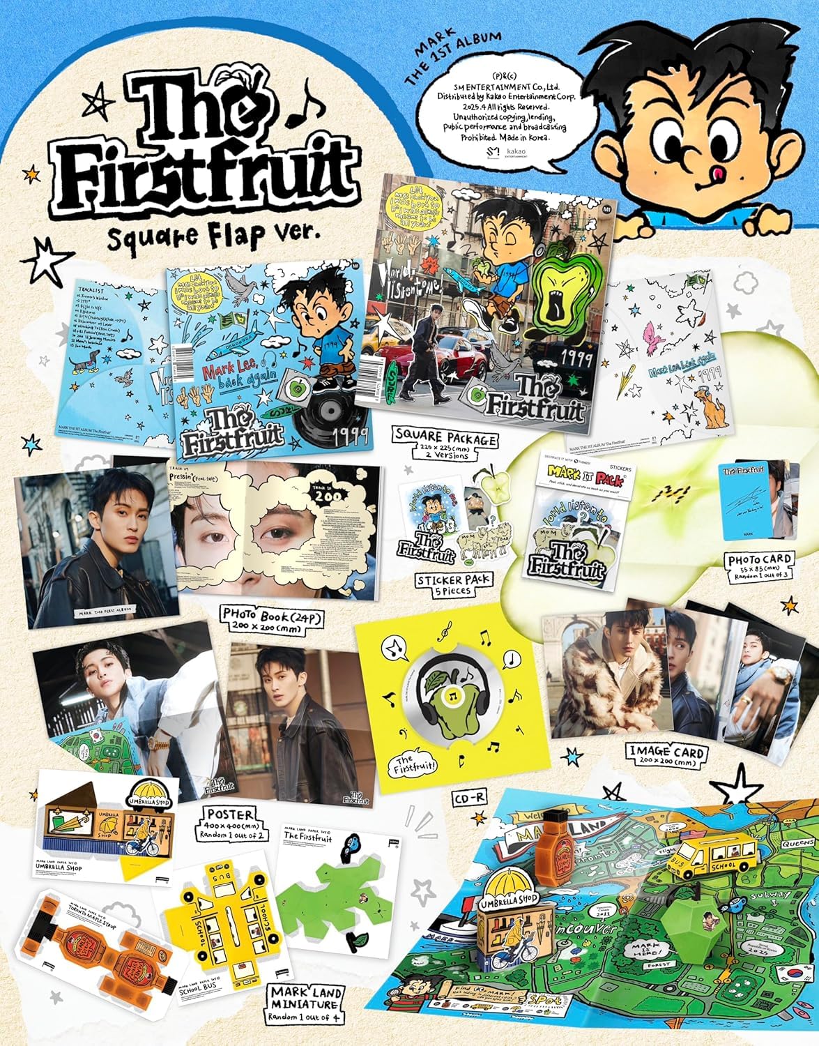 NCT MARK The Firstfruit [Versão com aba quadrada] 1º álbum