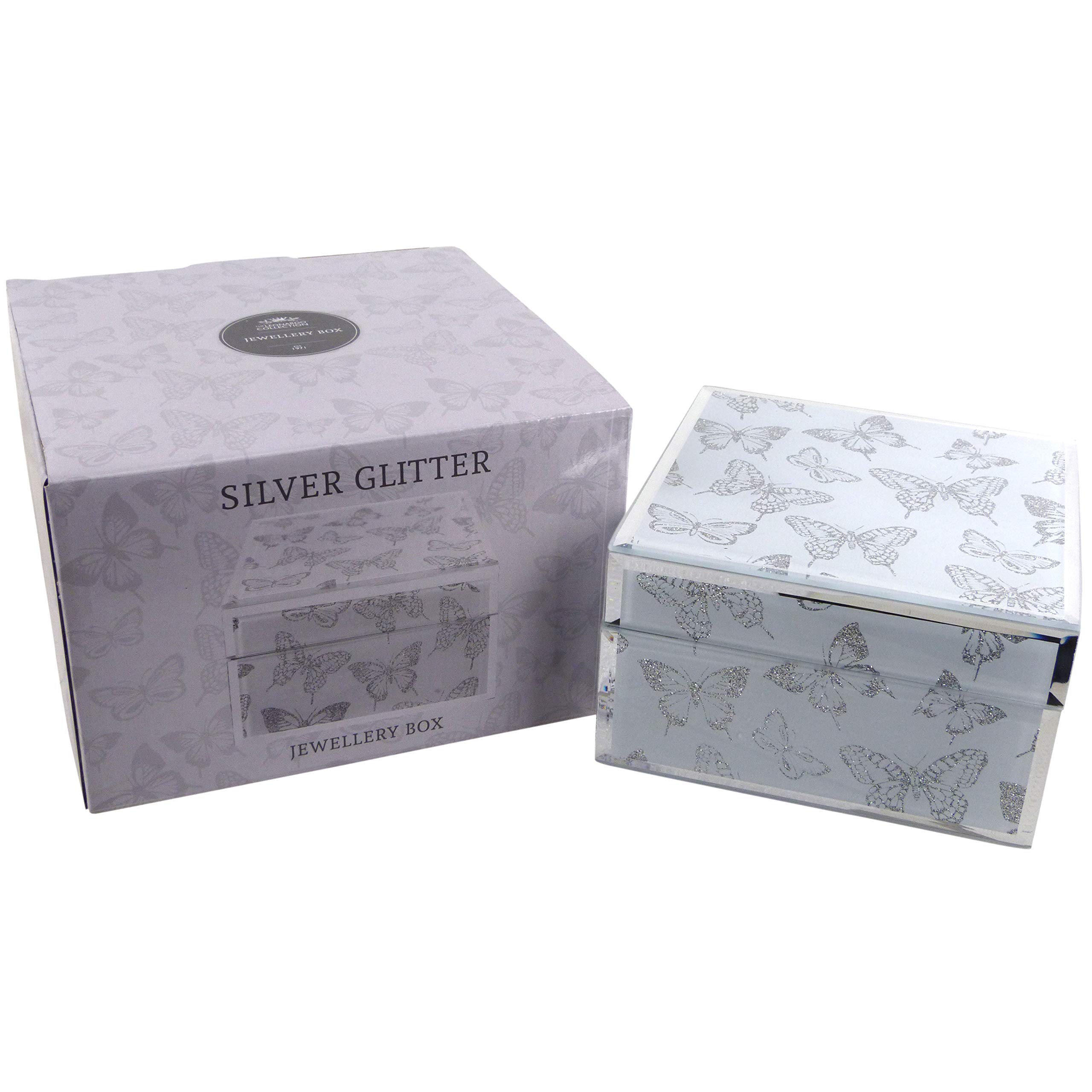 The Leonardo Collection Butterfly Jewellery Square Trinket Box Gift Boxed