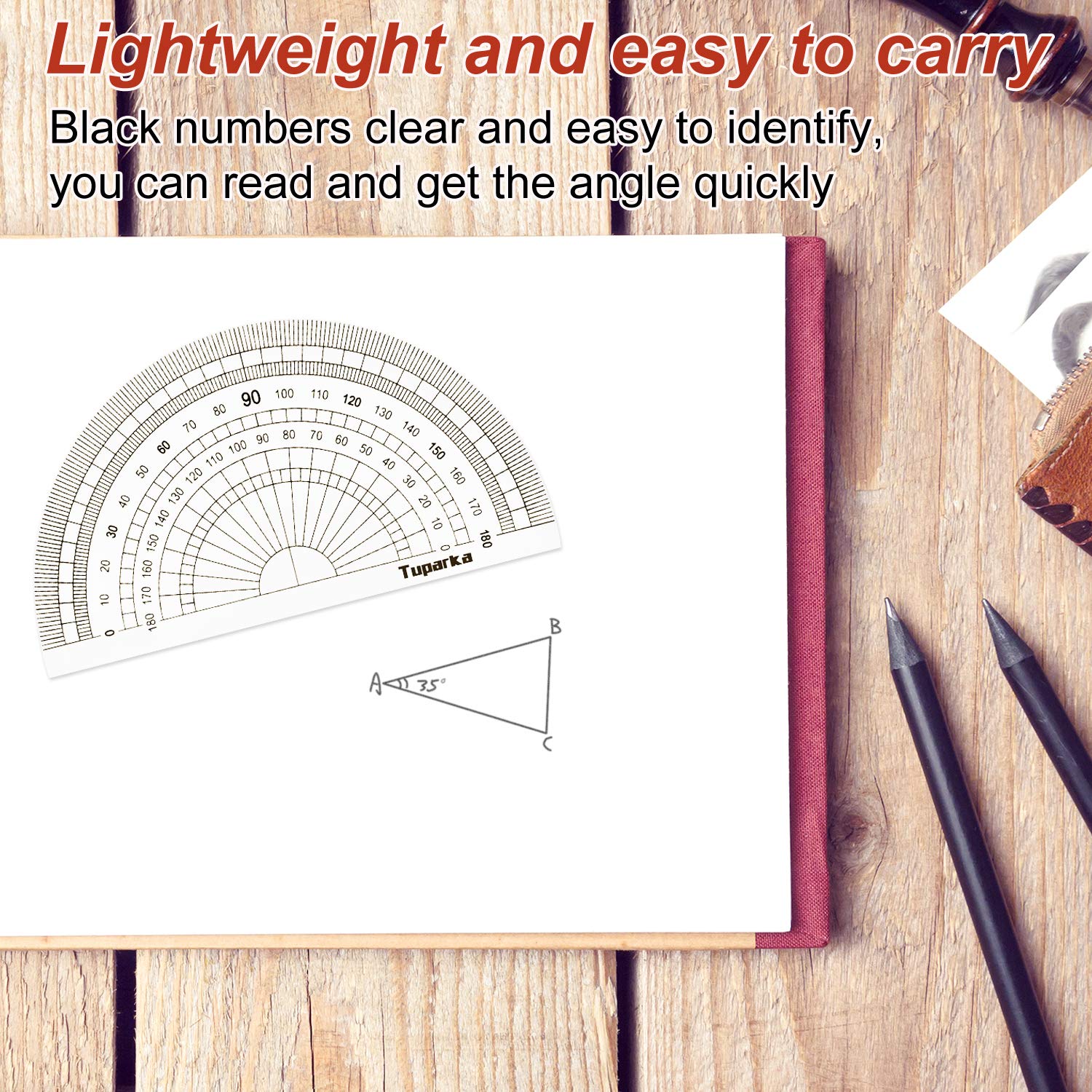 Studymate 10cm 180 Degree Protractor