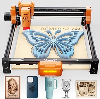 Laser Engraver, ACMER S2 7W(7000mW) Laser Cutter Machine, 48W Output, 0....