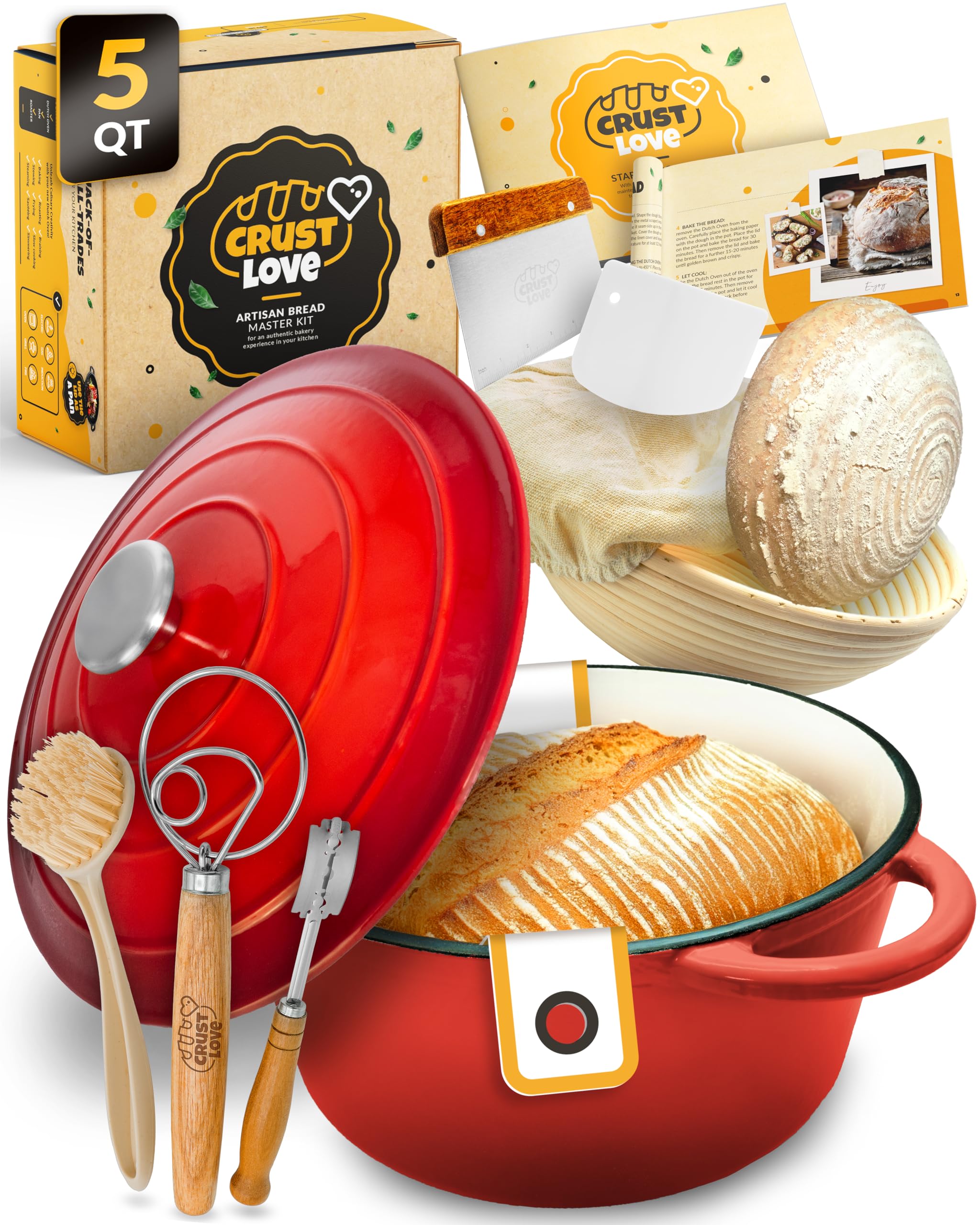 CRUSTLOVE 5QT Enameled Dutch Oven