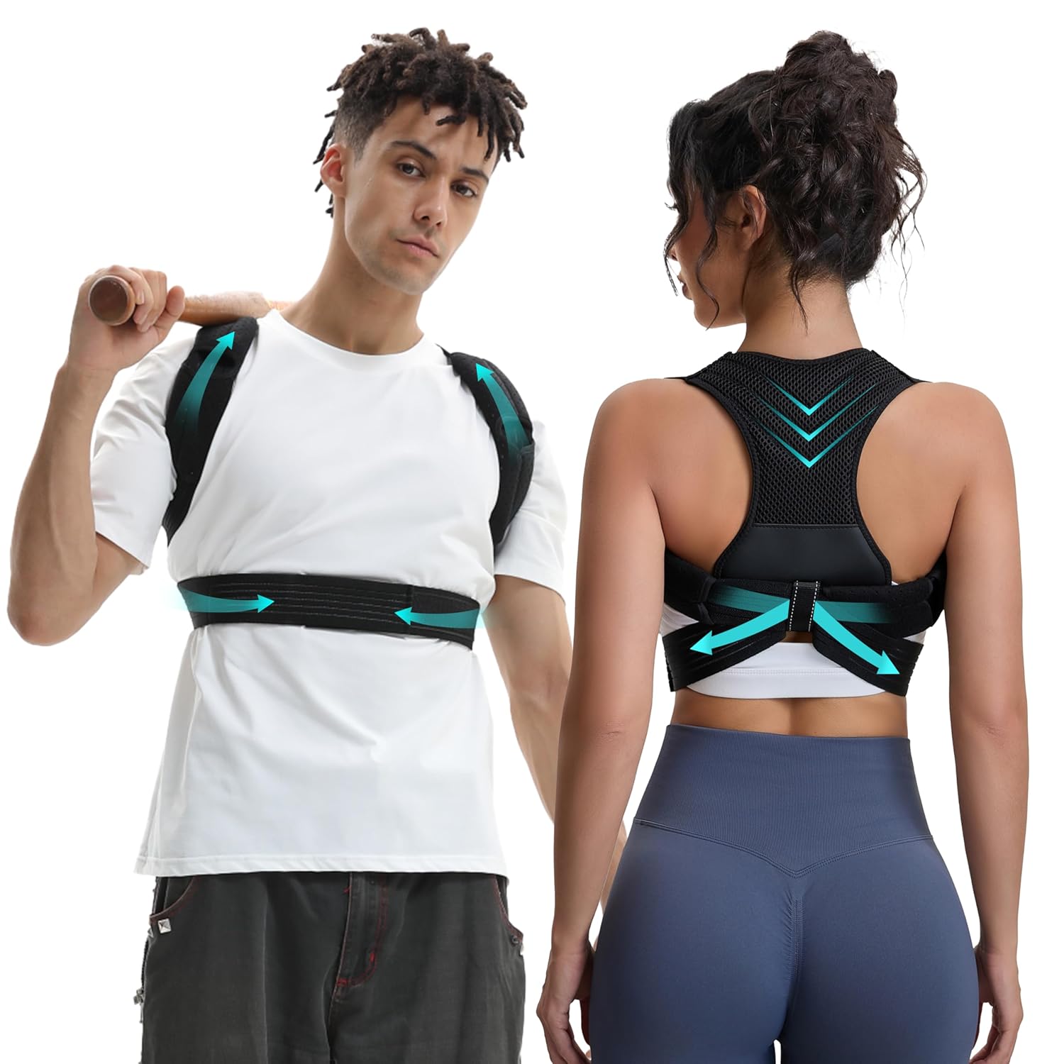 Posture Corrector for Men and Women, Breathable Back Brace, Lumbar Support, Super Lightweight Posture, Neck, Shoulders and Back, Straight Shoulders (Small)