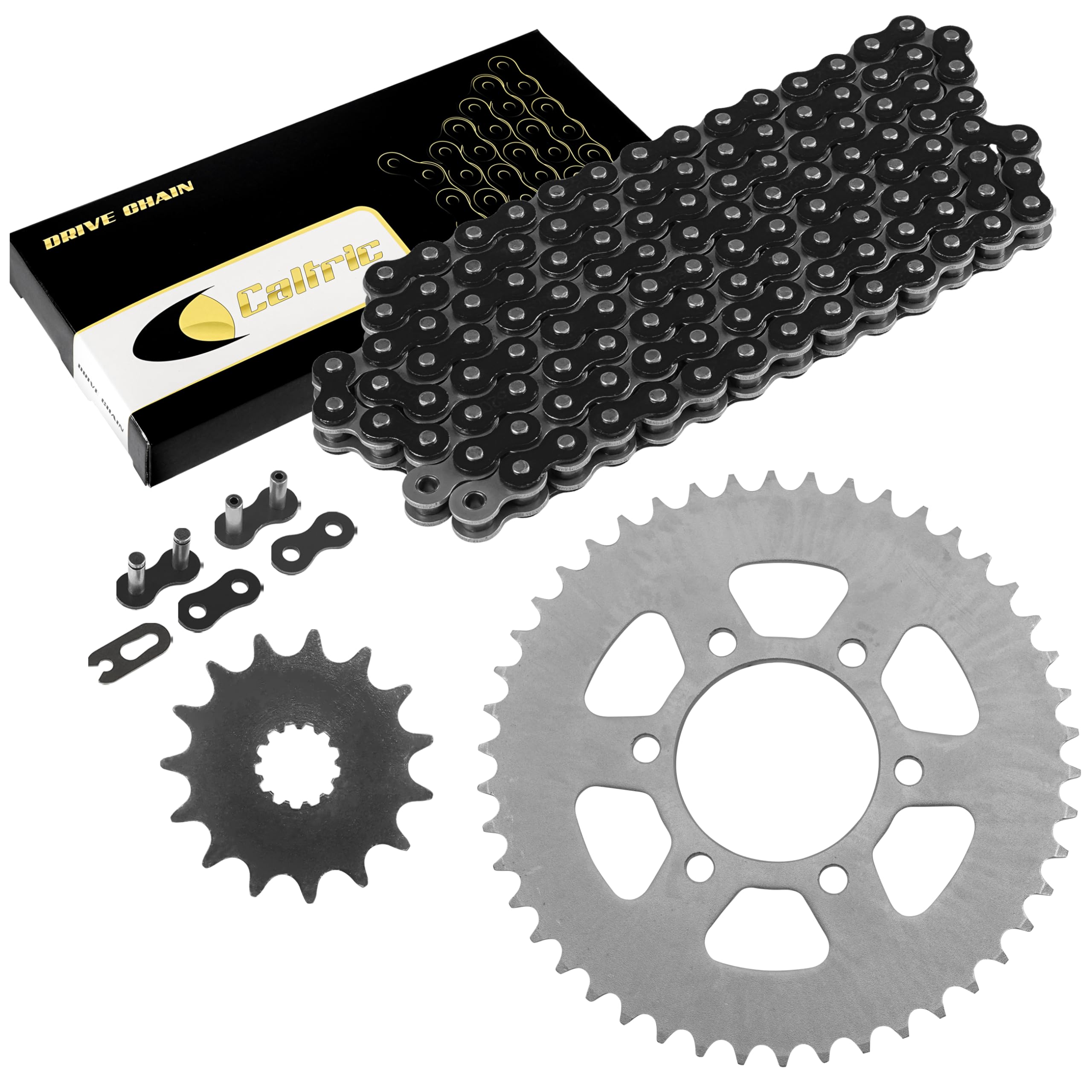 Amazon.com: Caltric Black Drive Chain And Sprocket Kit Compatible