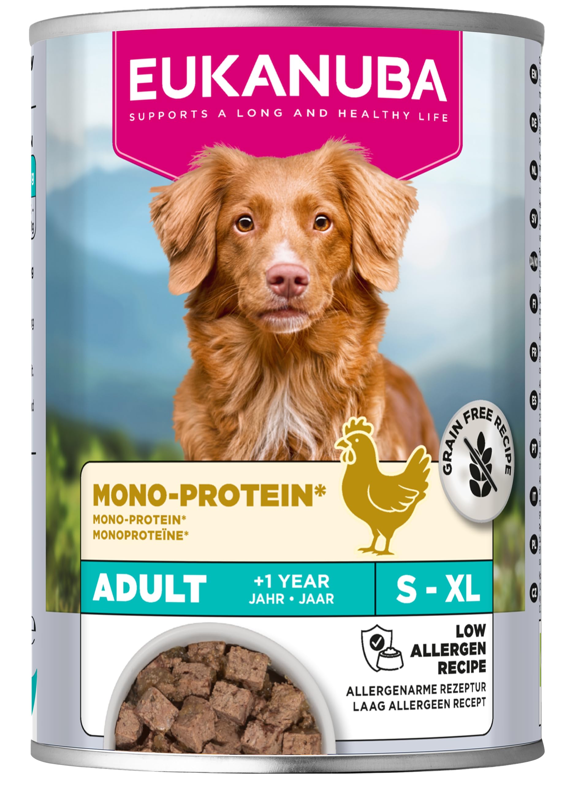 Eukanuba Alimento húmedo EUKANUBA Special Care para Perros Adultos, Mono-Protein de Pollo 6 x 400 g