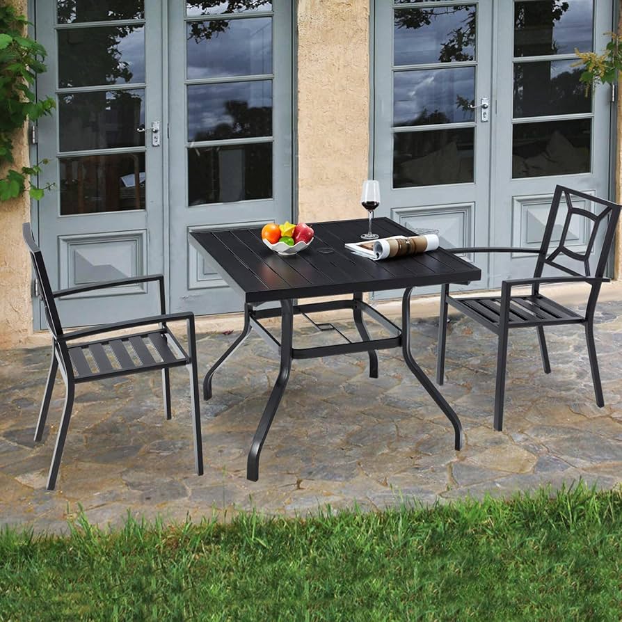 Amazon.com - AECOJOY Outdoor Patio Dining Chairs Set of 2
