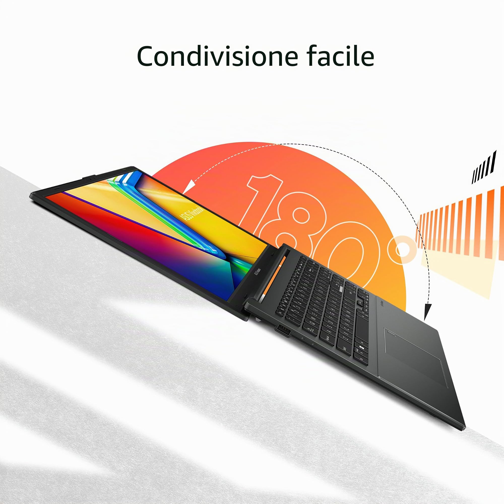 ASUS Vivobook Go - Computer portatile da 15,6", AMD Ryzen 3 7320U, 8 GB, 128 GB, Windows 11 Home in modalità S, colore nero misto, E1504FA-AS33