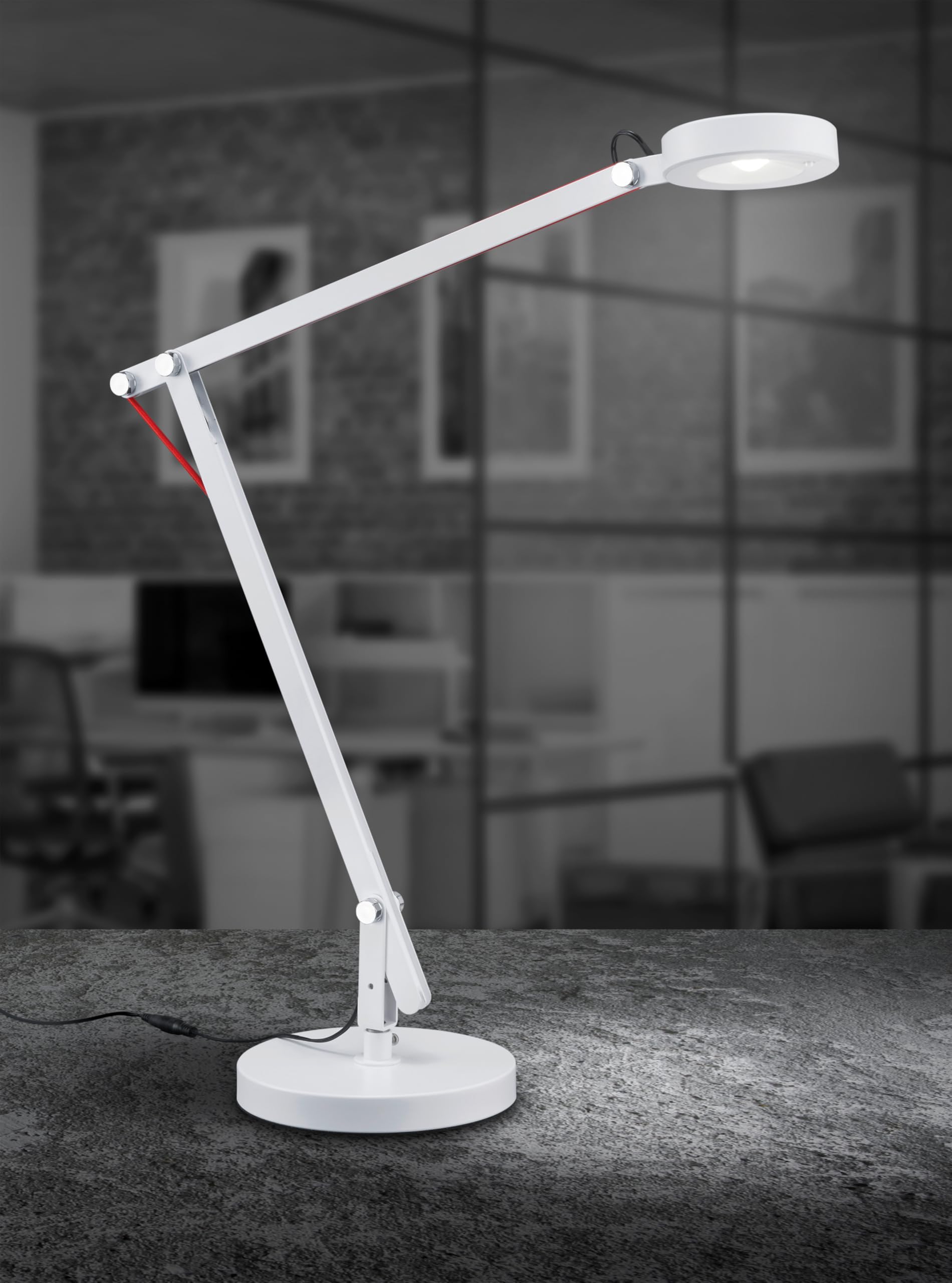 Trio 527920101 Amsterdam Lampe LED, pince murale Blanc