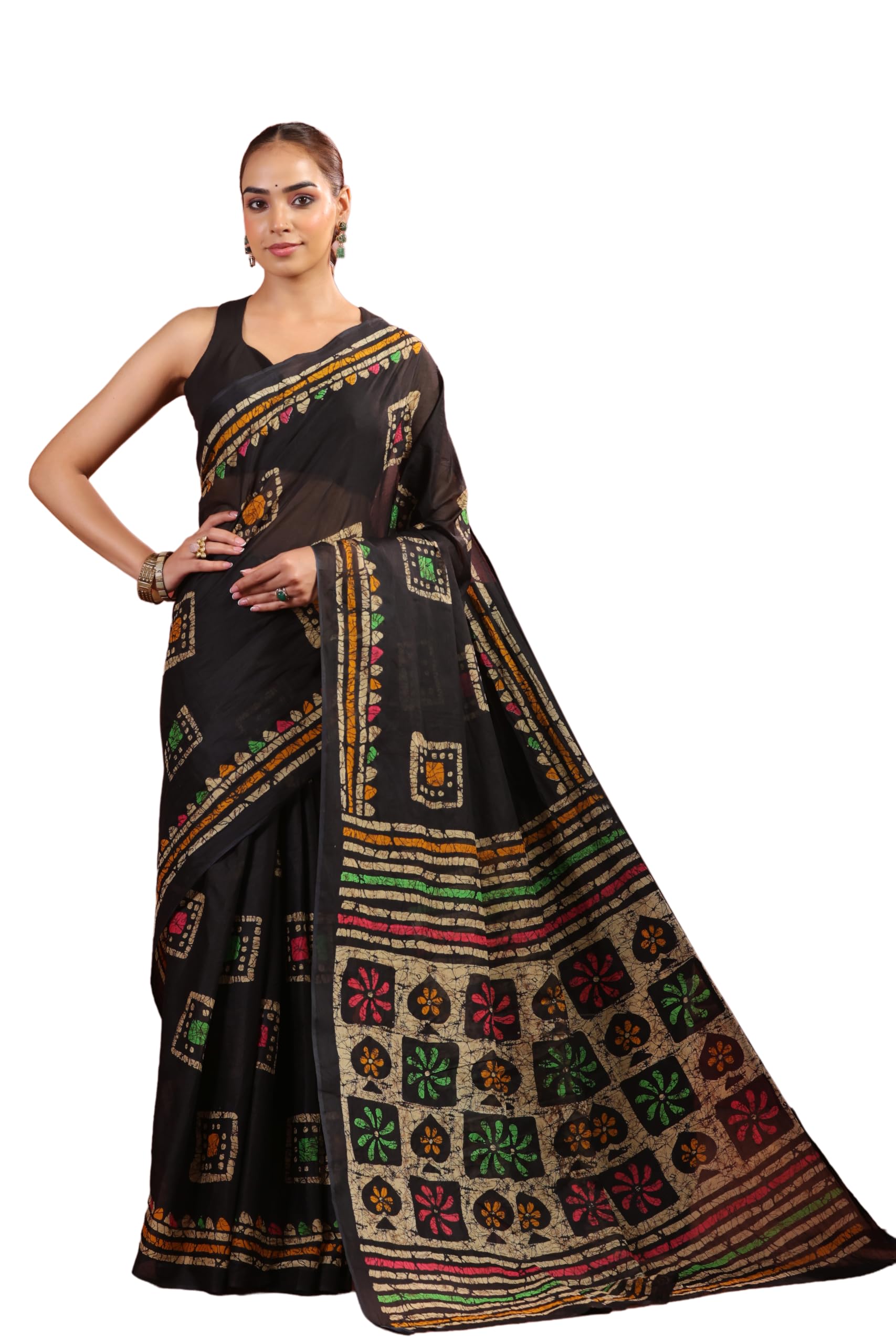 Women's Pure Cotton Saree Without Blouse Piece(AB12+2_Parent)-image-39