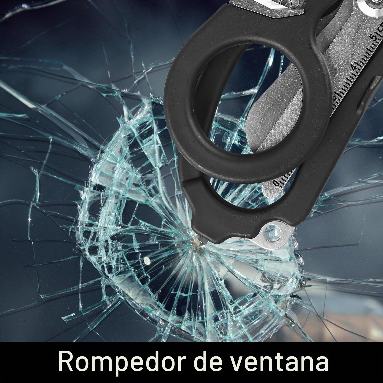 Raptor Response - Tijeras de rescate multifunción con 6 funciones, pinzas plegables de acero inoxidable, tijeras para traumatismos