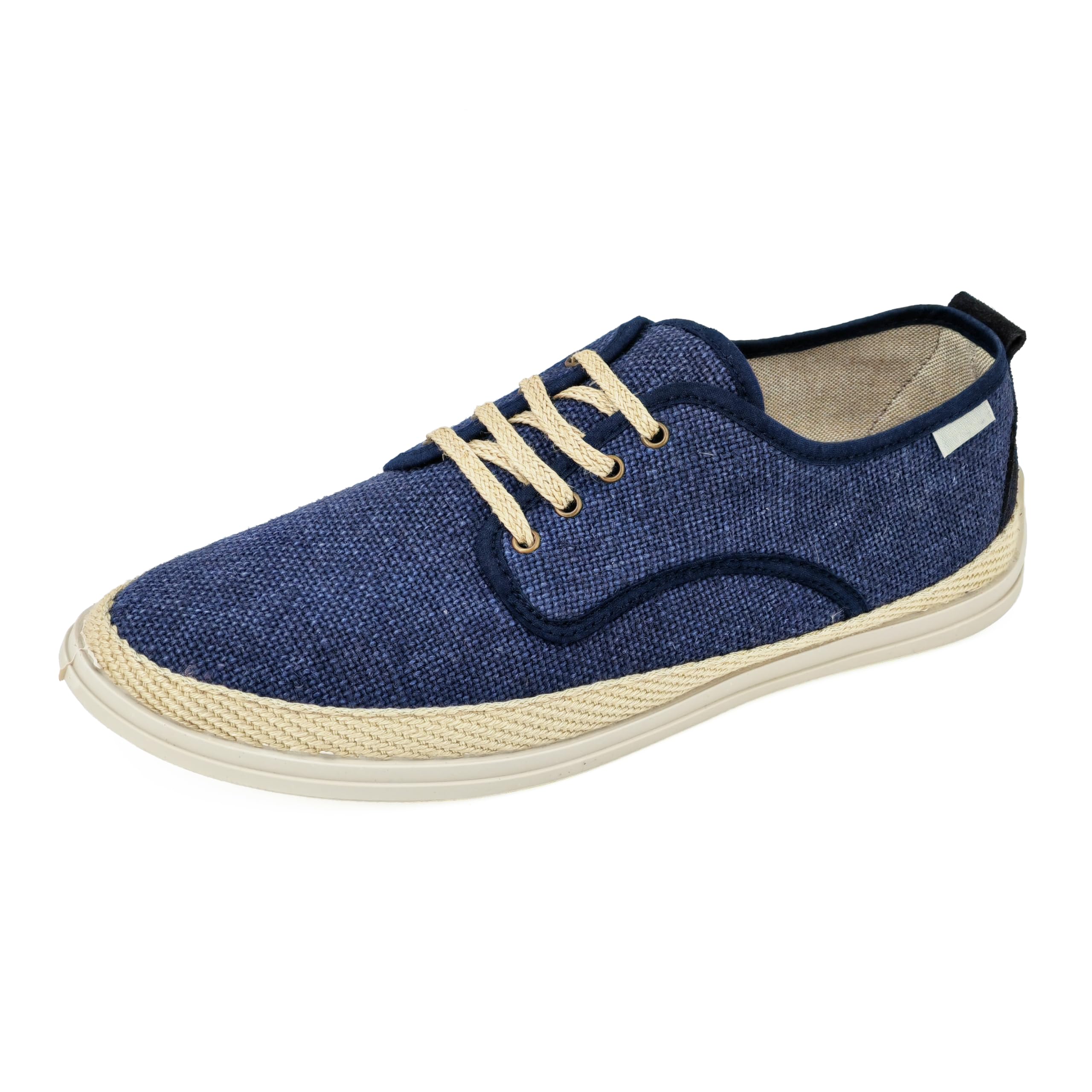 JOMIX Scarpe Uomo Estive in Tessuto con Lacci Espadrillas Basse da Uomo Traspiranti Sneakers Casual Leggere con Suola Gomma per Estate Vacanze Made in Spagna