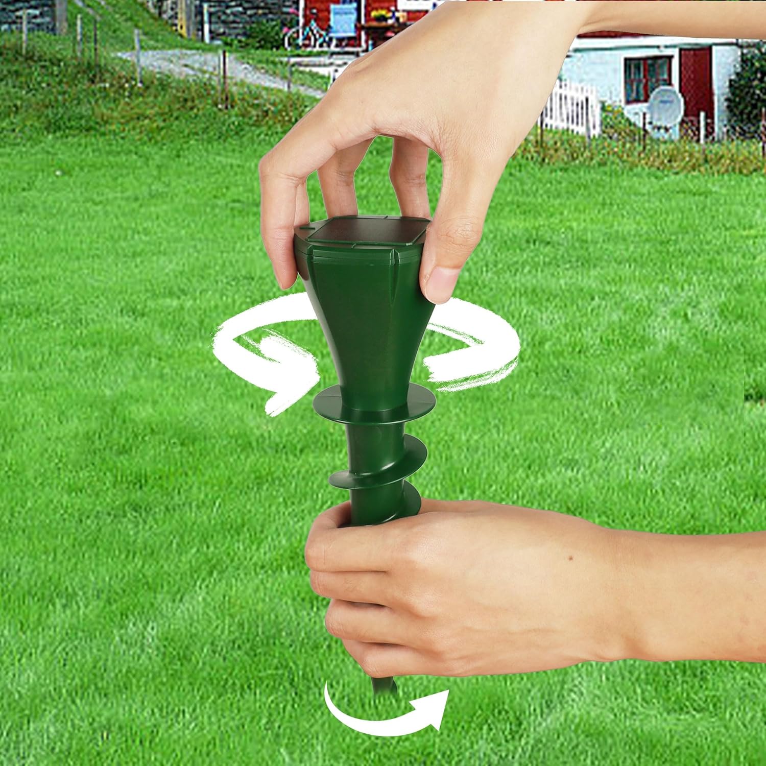 6 Packs Solar Mole Repellers, Gopher Deterrent Device with Vibrating Motor & Spiral Drill Ground Stake, IP65 Waterproof Lawn Garden Yard Pest Repellents Driving Away Vole Groundhog Snakes