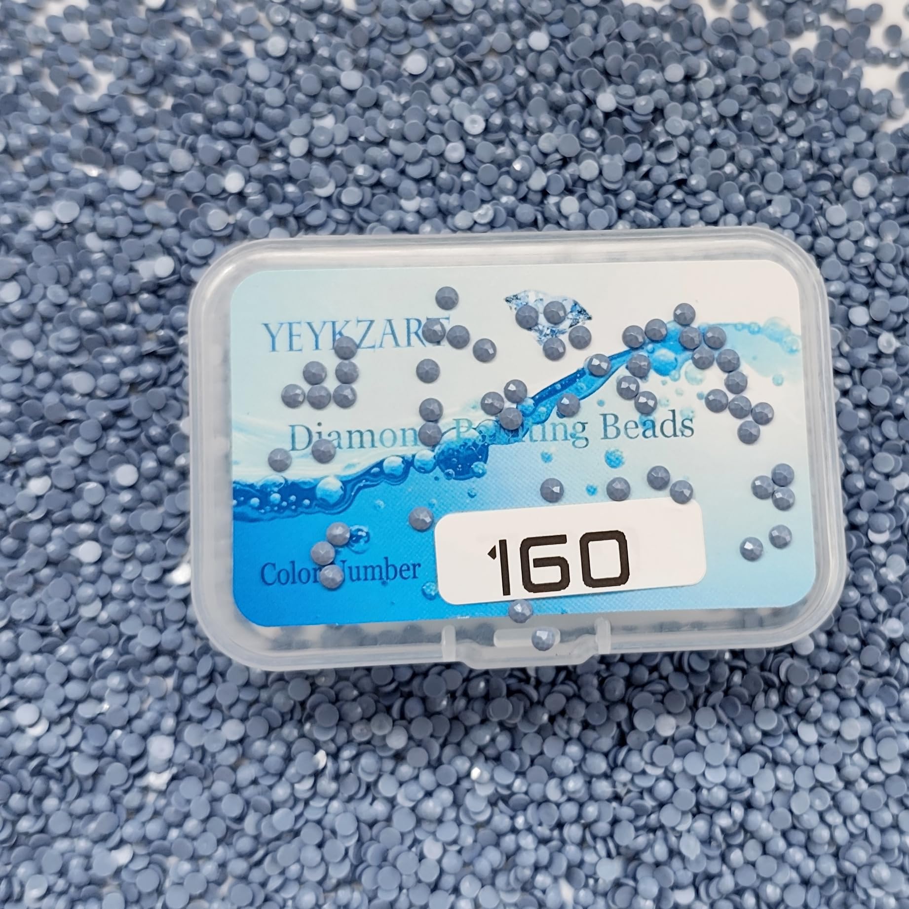 YEYKZART 160 Diamond Painting Replacement Round Diamonds Beads Rhinestones Accessories for Diamond Art Missing Color 3500 PCS — image 1