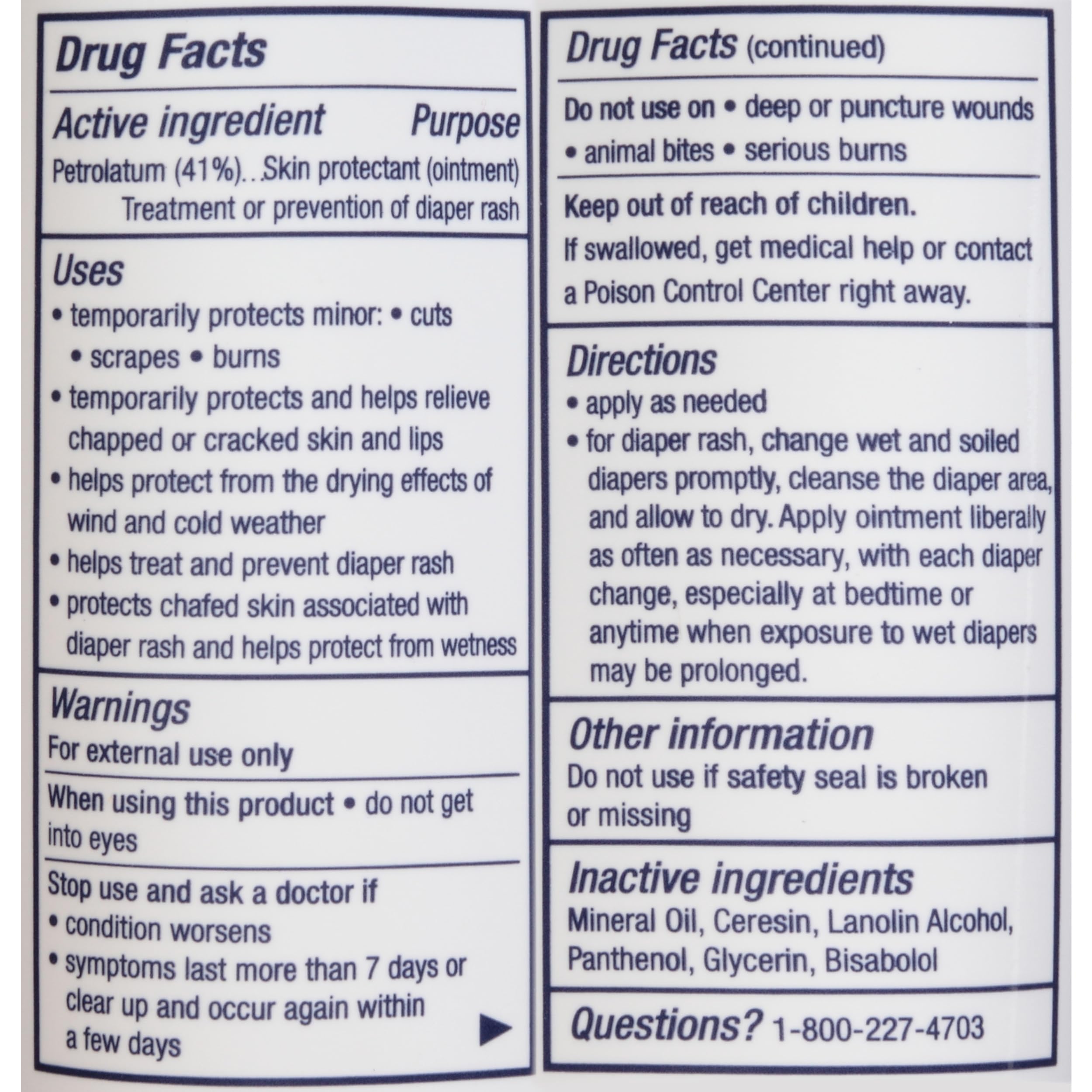 Aquaphor Baby Healing Ointment, Diaper Rash and Dry Skin Protectant, 7 Ounce