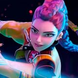 K‑Pop デーモンハンターズ ダークアイドルワールド – ルミ、ミラ、ゾーイ – K‑ファンタジー壁紙