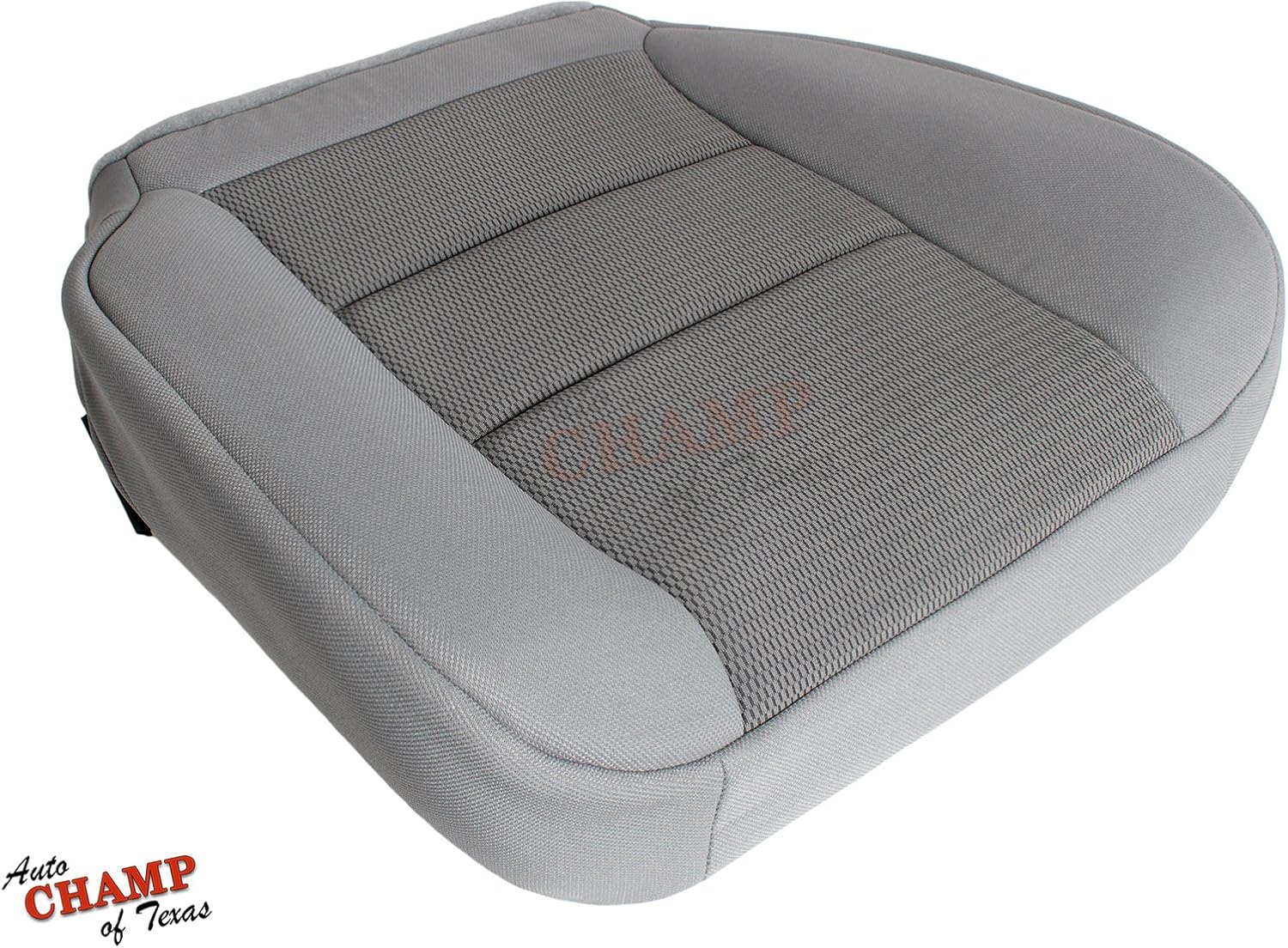 Compatible with 2003-2007 Ford F250 F350 XLT Quad-Cab Driver Side Bottom Cloth Seat Cover Gray