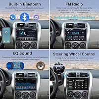 Vista 4 de Radio de coche Carplay 2G+64G para Toyota Corolla 2009 2010 2011 2012 2013, Rimoody estéreo de coche Android Android auto GPS WiFi pantalla táctil