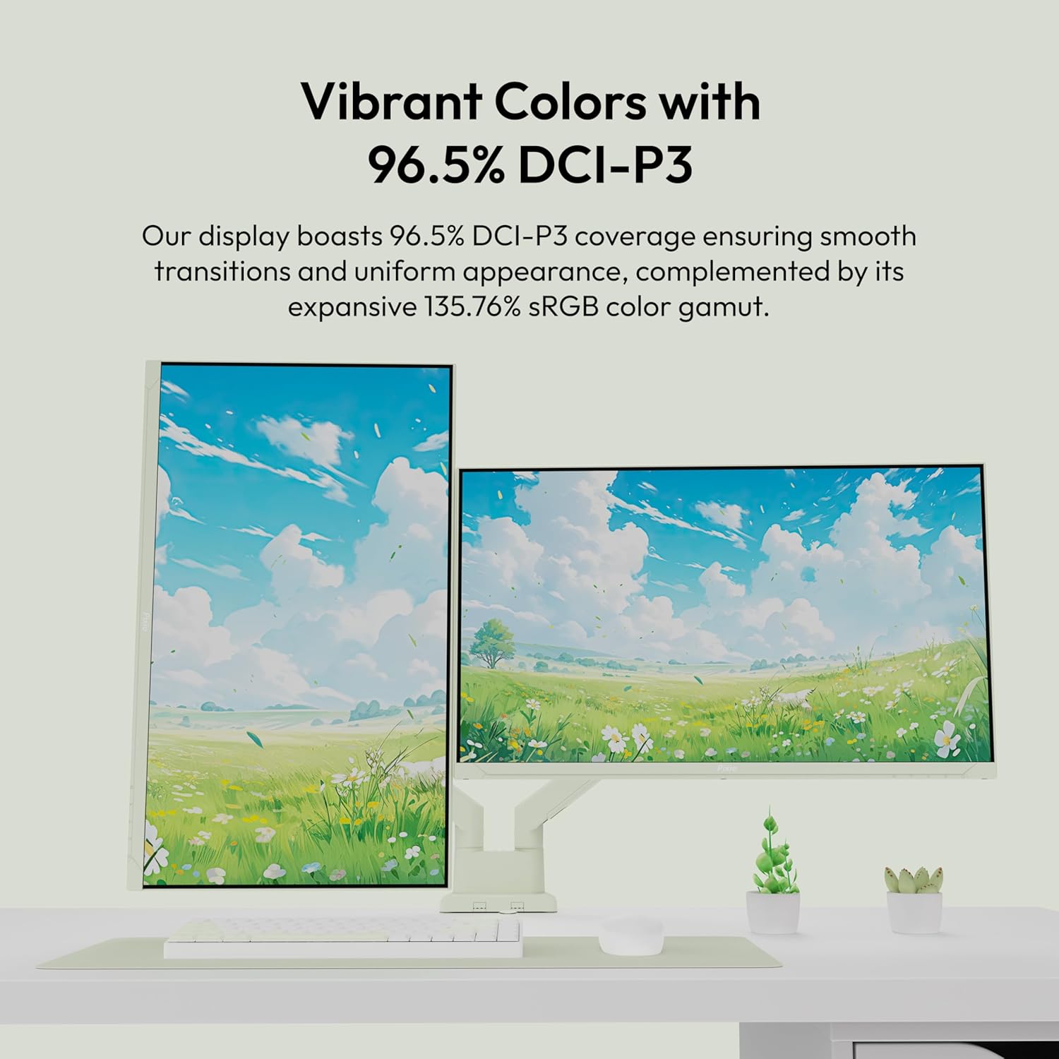 Pixio PX278 Wave Mint Green 27 inch 180Hz Refresh Rate QHD 1440p Resolution Fast IPS Panel 1ms GTG Response Time Green Gaming Monitor with Adaptive Sync 27 inch 180Hz 1440p Mint Green image 6 of 6 B0DJV36G7W