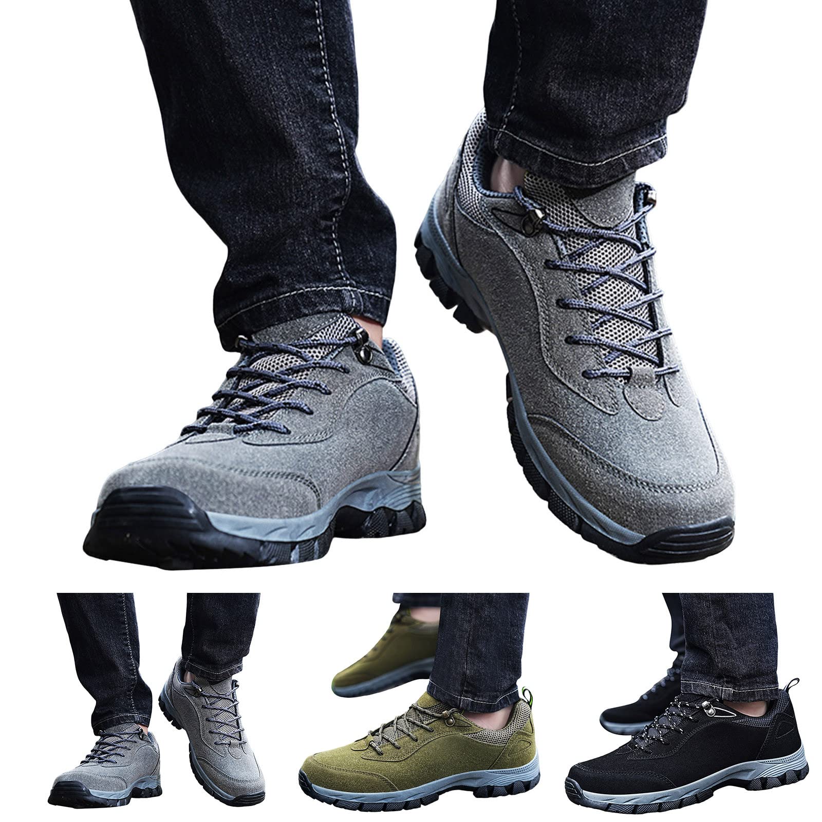 Wanderschuhe Herren Wasserdicht Atmungsaktiv, Outdoorschuhe Rutschfest