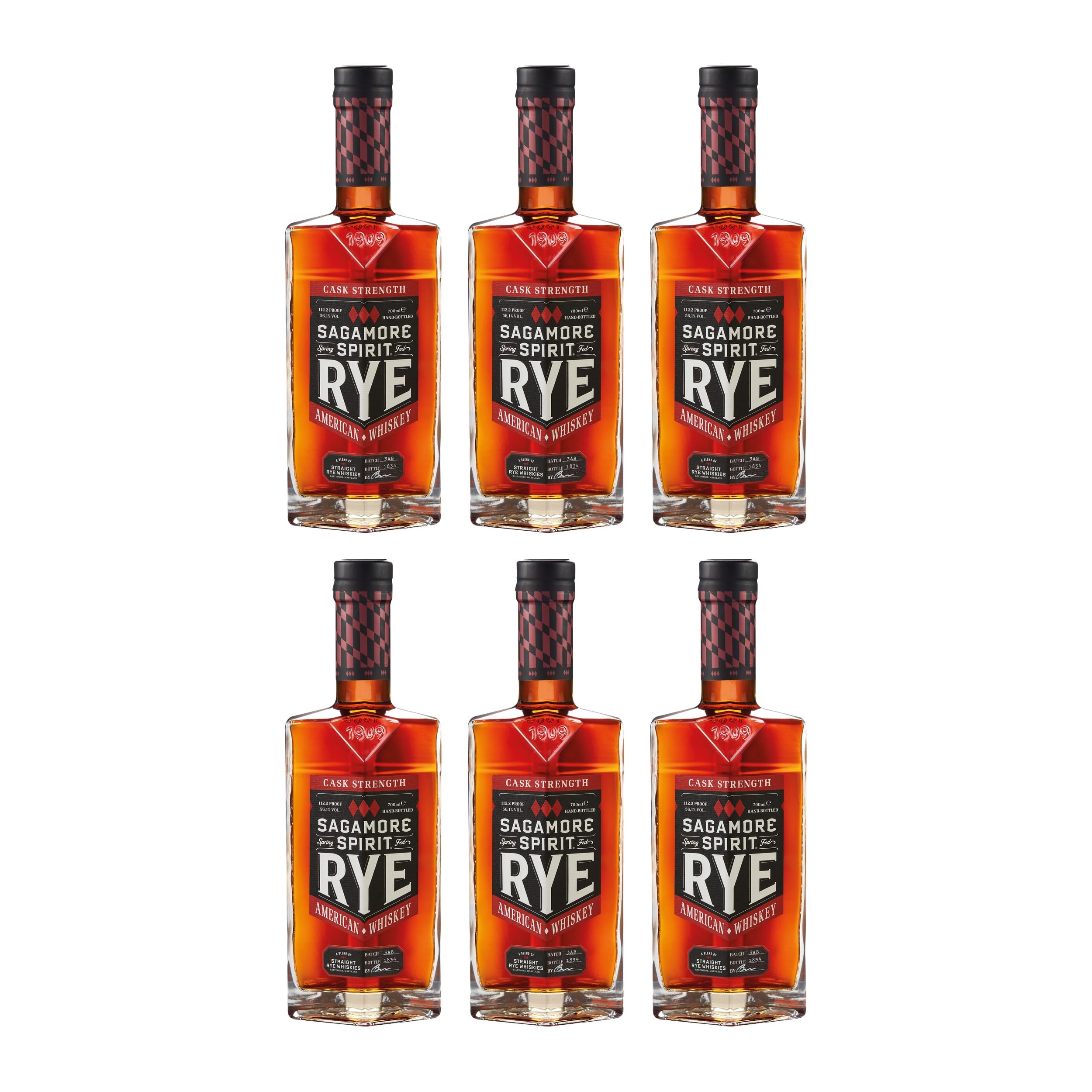 Sagamore Spirit Sagamore Cask Strength Rye Whiskey USA inkl. FeinWert E-Book (6 x 0.7 l)