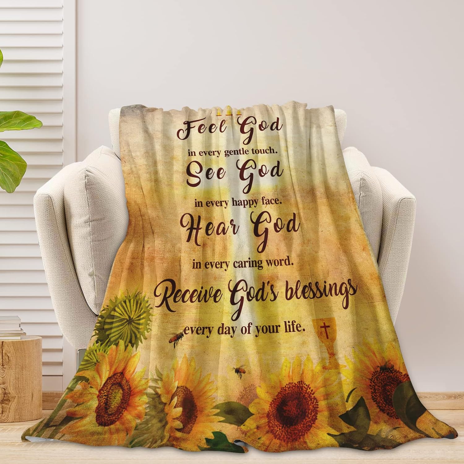 Scripture Blanket Religious Gifts for Women Christian Gifts