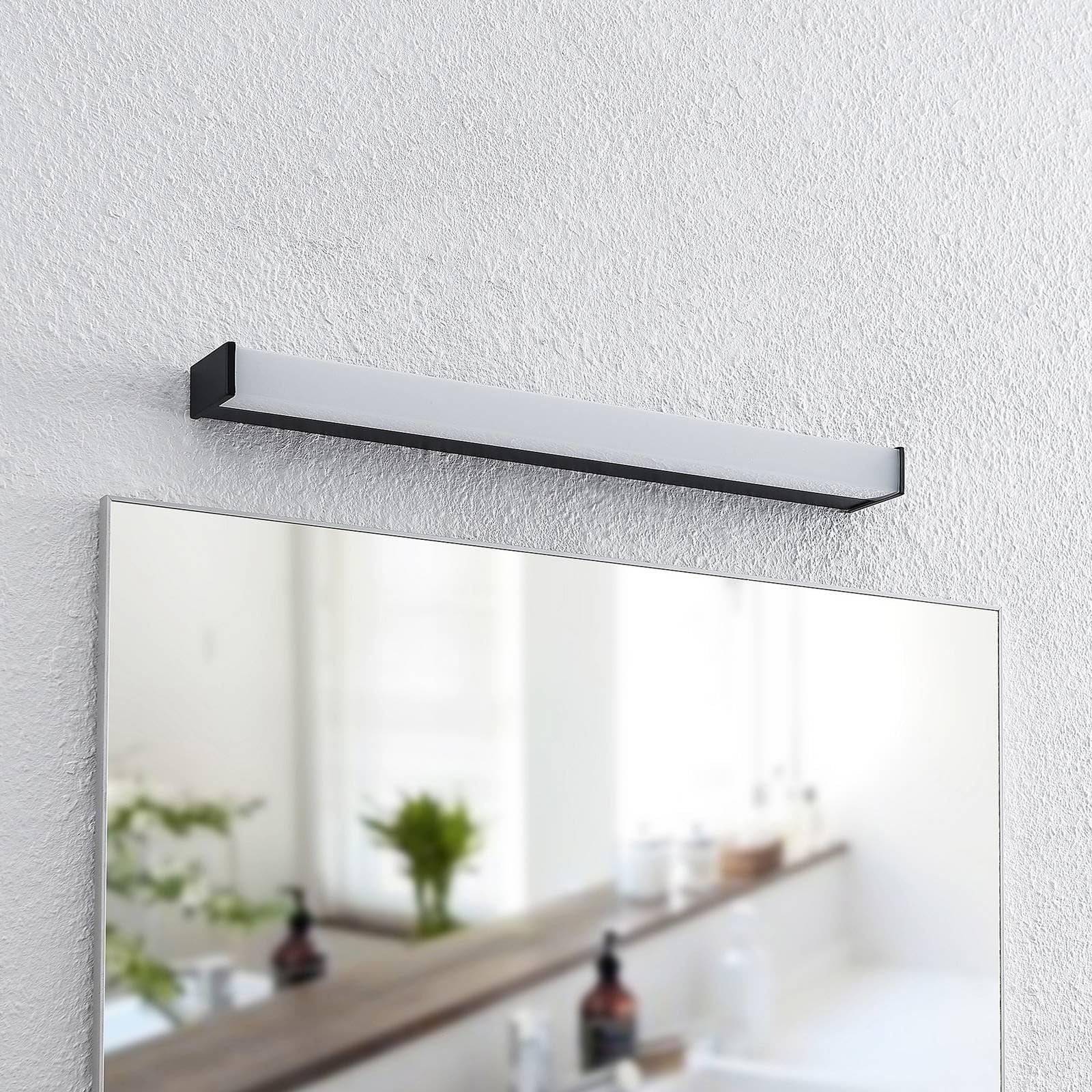 Lindby LED Wandleuchte, Wandlampe Bad Ulisan (spritzwassergeschützt (Modern) in Schwarz aus Aluminium (1 flammig) - Wandleuchten Spiegelleuchte Badezimmer Wandbeleuchtung Badezimmerleuchte