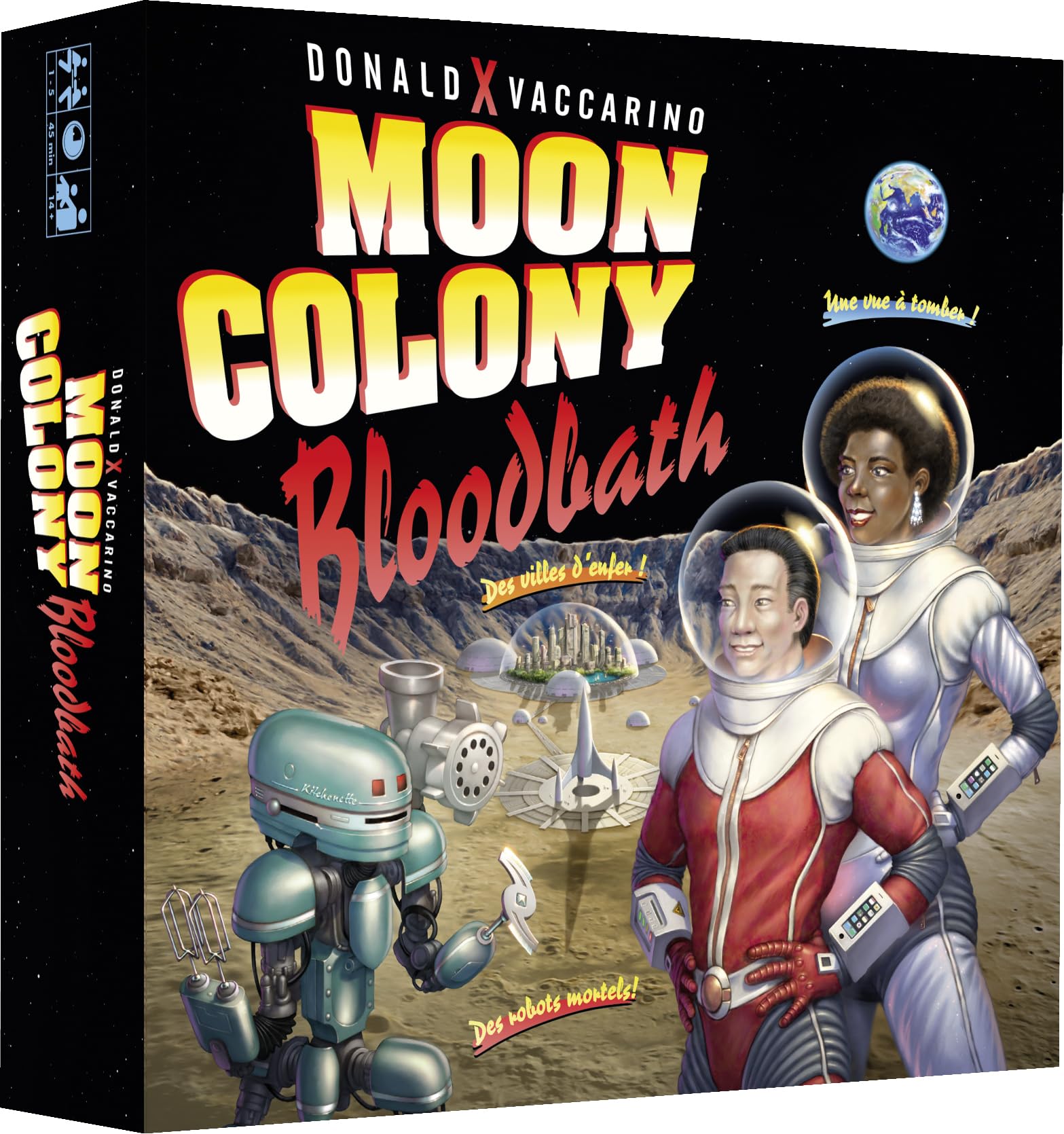 Asmodee - Moon Colony Bloodbath - Rio Grande Games - Gioco di carte SF strategico - Giocatori esperti - da 14 Anni - 1 a 5 Giocatori - 45-90 Min - Versione francese