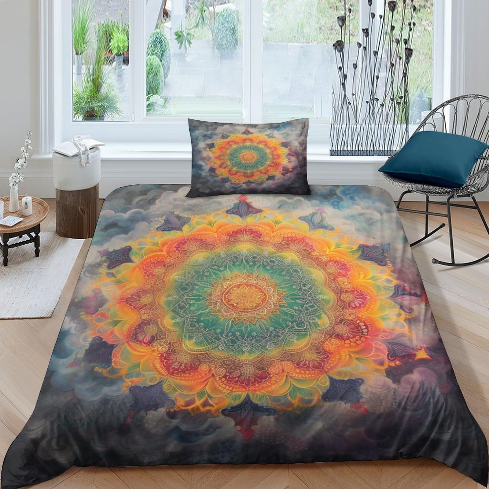Parure de lit 135x200 cm avec housse de couette Datura et taies