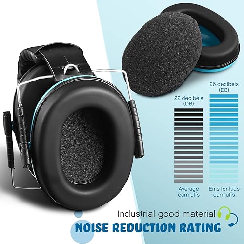 Miniatura 4 de Yunsailing Orejeras para niños con reducción de ruido de 26 dB, auriculares ajustables de protección para los oídos
