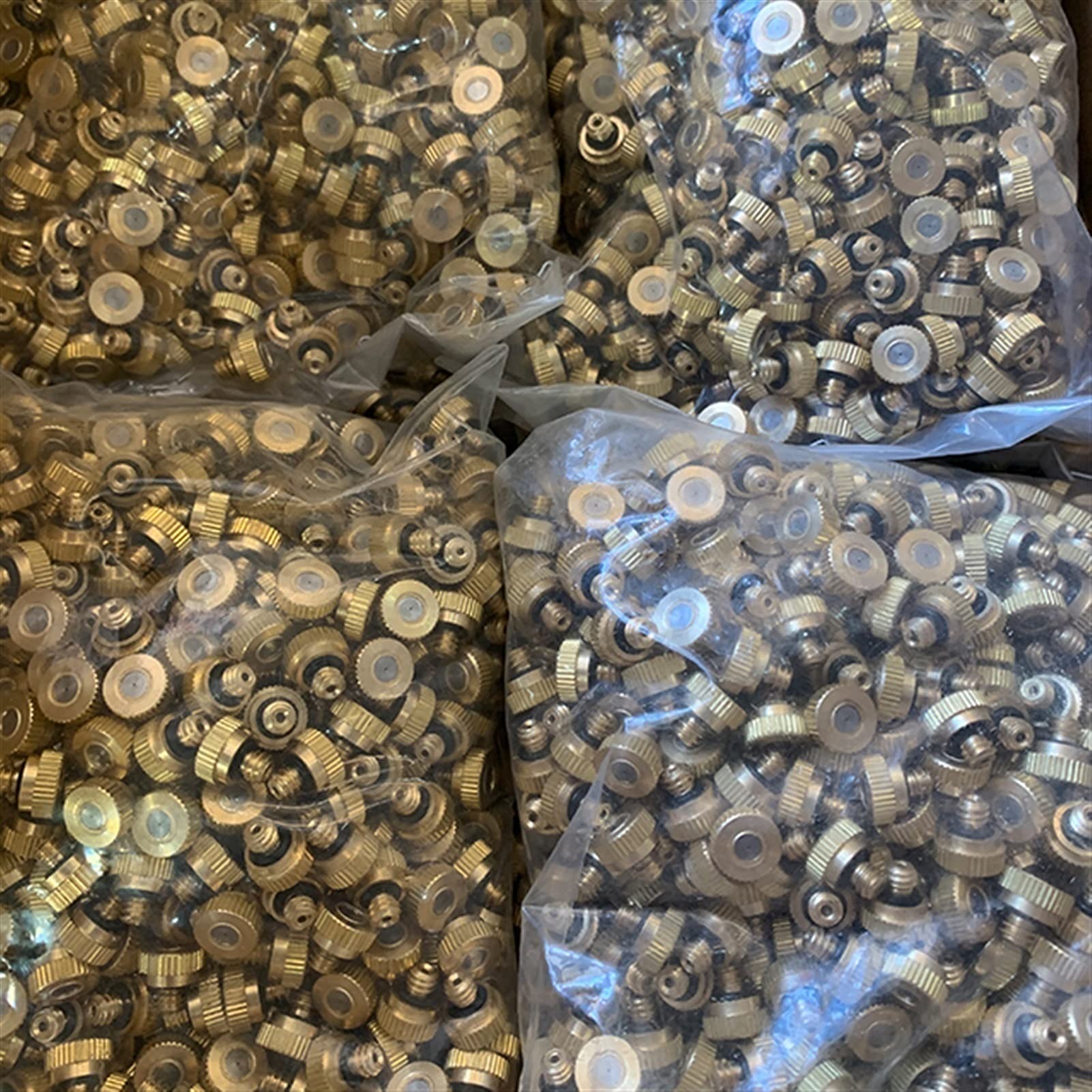 80 ugelli di Ricambio in Ottone per sistemi di Raffreddamento Esterni, spruzzatore a Bassa Pressione per Prato, Giardinaggio, Controllo della Polvere, 10/24 UNC (Dimensioni: 0,1 (0,004''))