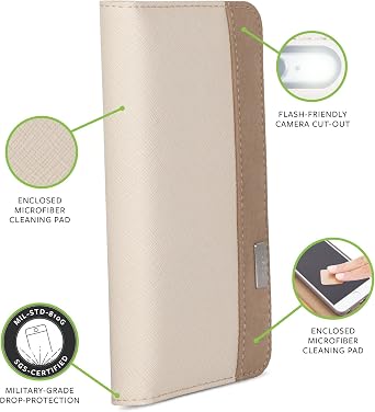 Moshi Overture iPhone 6/6s Plus Case (Wallet Case) - Beige