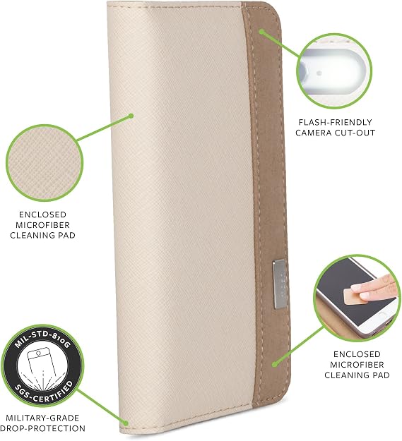 Moshi Overture iPhone 6/6s Plus Case (Wallet Case) - Beige