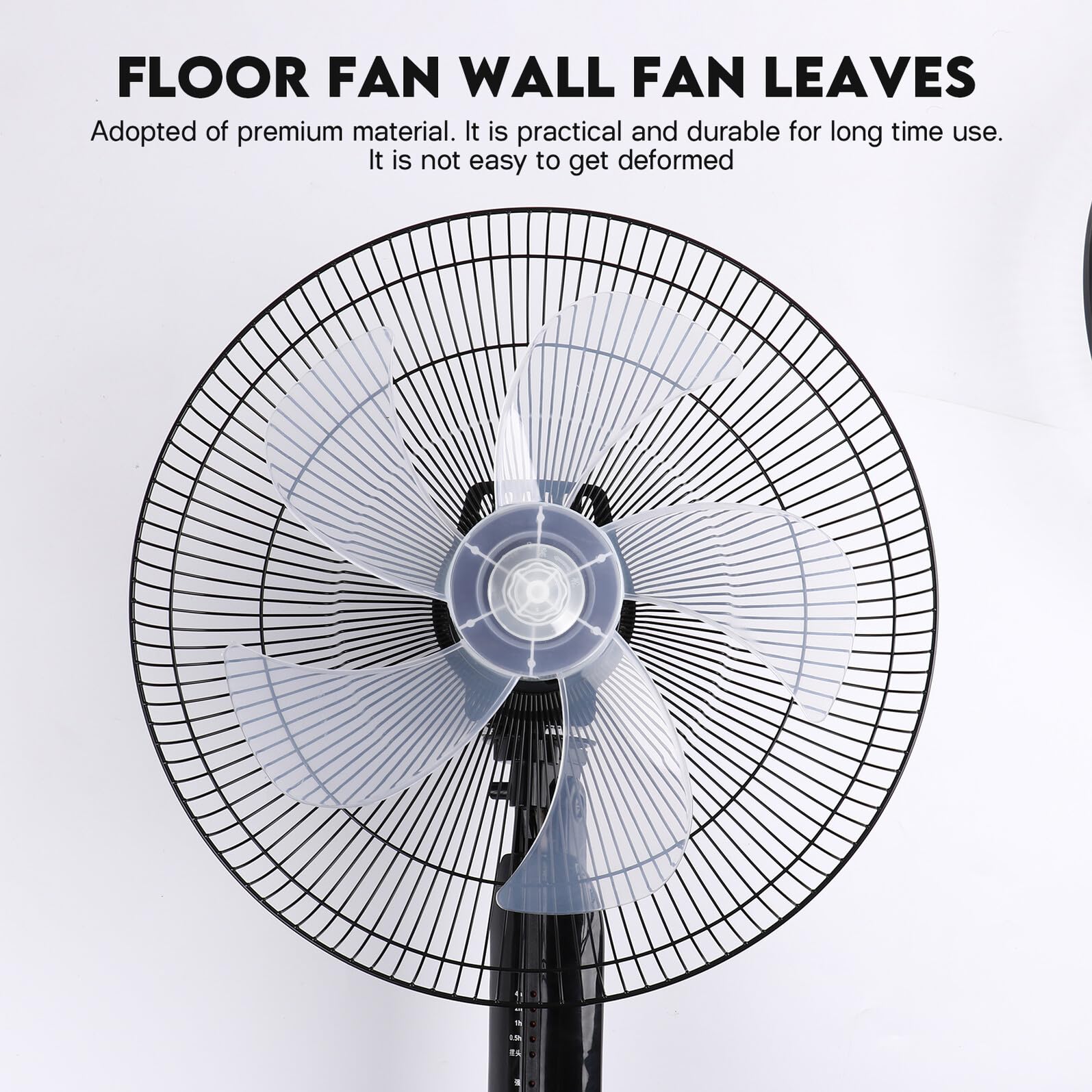MAGICLULU Ventilatore Elettrico Ricambio Pale 14,5 Pollici, 5 Pale in Plastica, Facile Installazione per Ventilatore da Pavimento