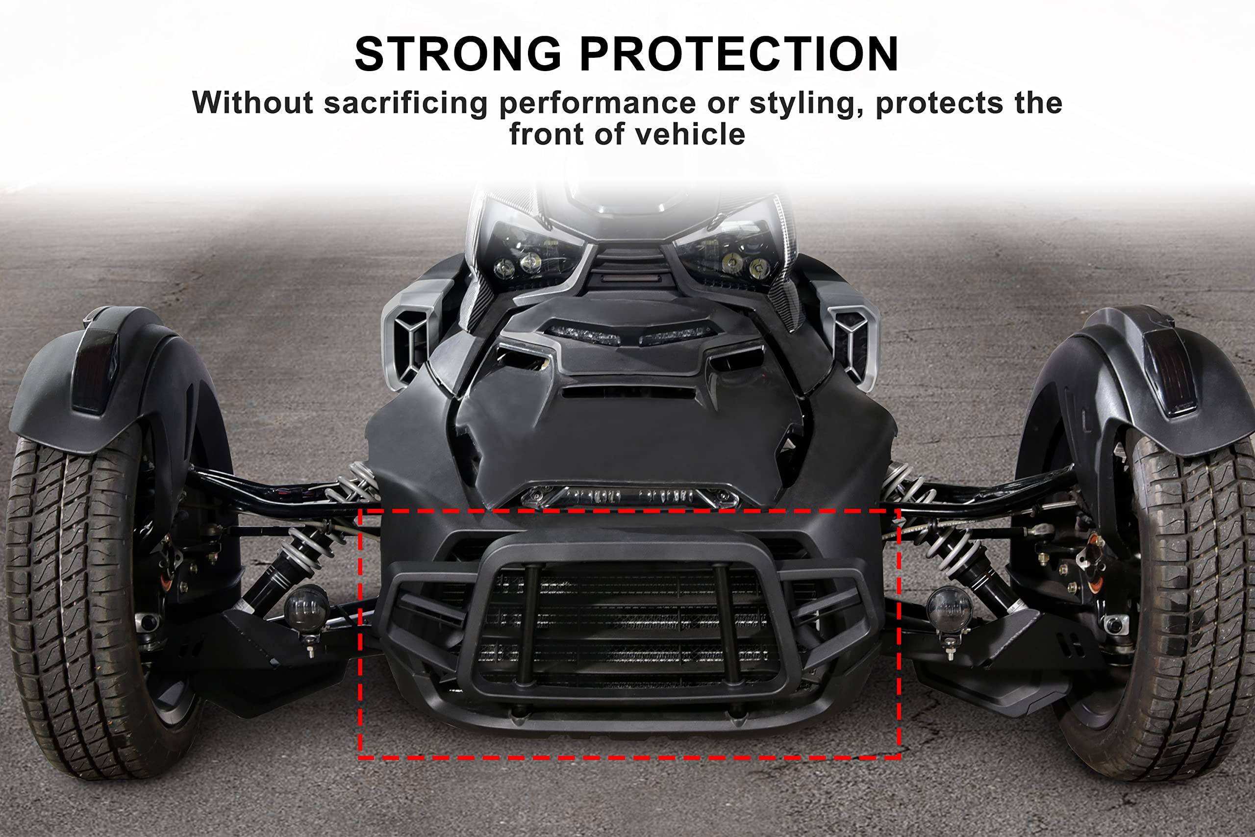 SAUTVS Front Bumper Guard Kit for Can-Am Ryker, Front Profile Bumper Guard Protector for Can Am Ryker 600 900 Sport & Rally Edition All Models Accessories; Replace #219401108