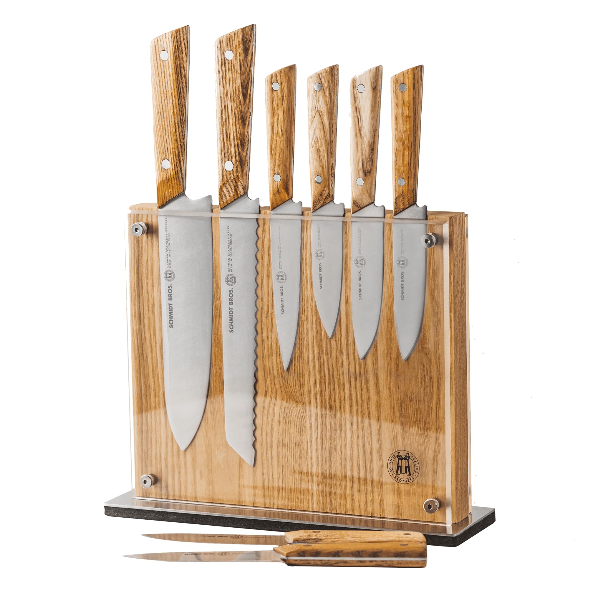 Amazon.com: Schmidt Brothers - 9-Piece Natural White Oak Hex Knife