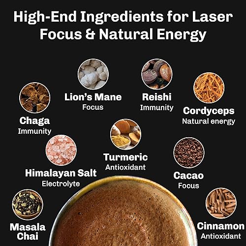 Miniatura 4 de MUDWTR Café de Hongos Original Alternativa  2,240mg Hongos Adaptogénicos Crecidos en EE. UU.  Orgánico USDA  Mane de León, Cordyceps, Chaga y Reishi