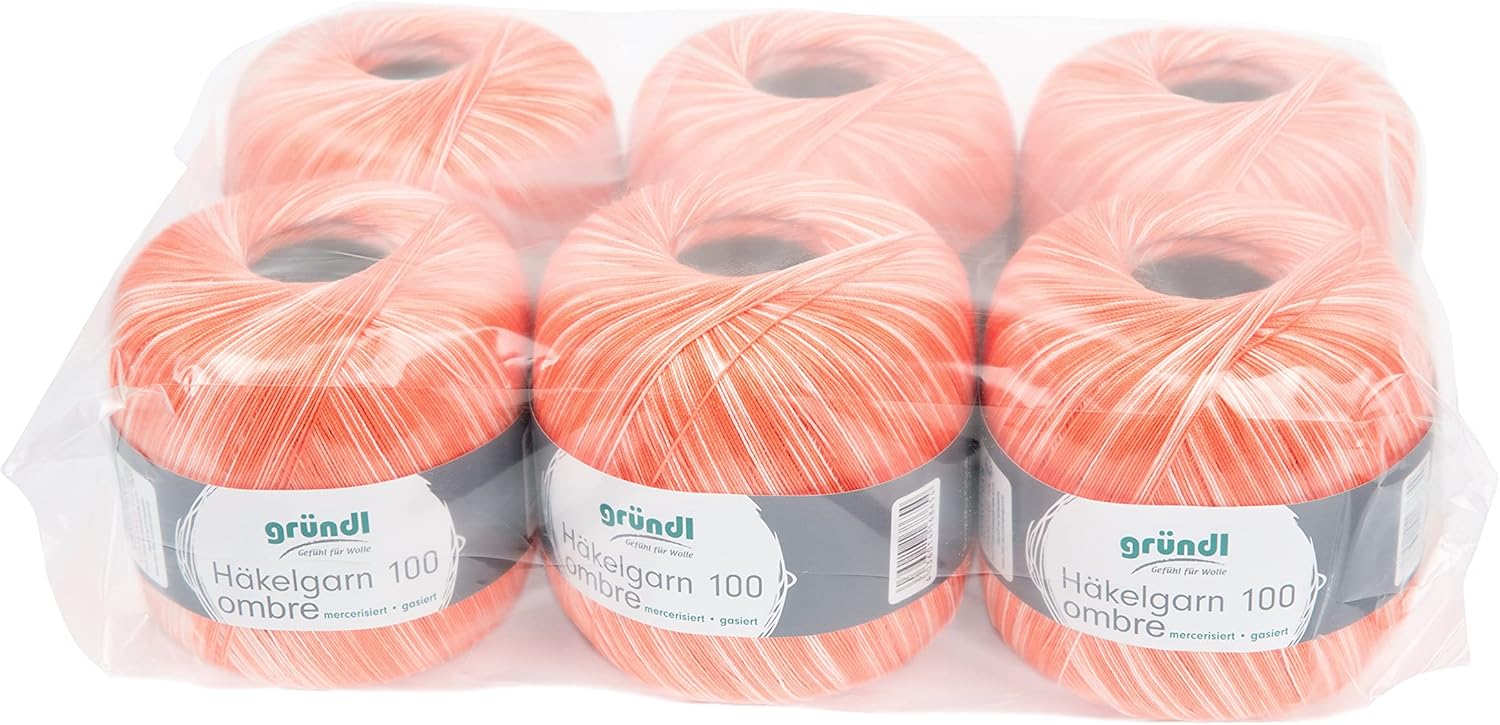 Häkelgarn 100 Gründl 100% Baumwolle, Filetgarn,häkeln, 100g 566 m,NS -2,Stärke 10 (102 creme