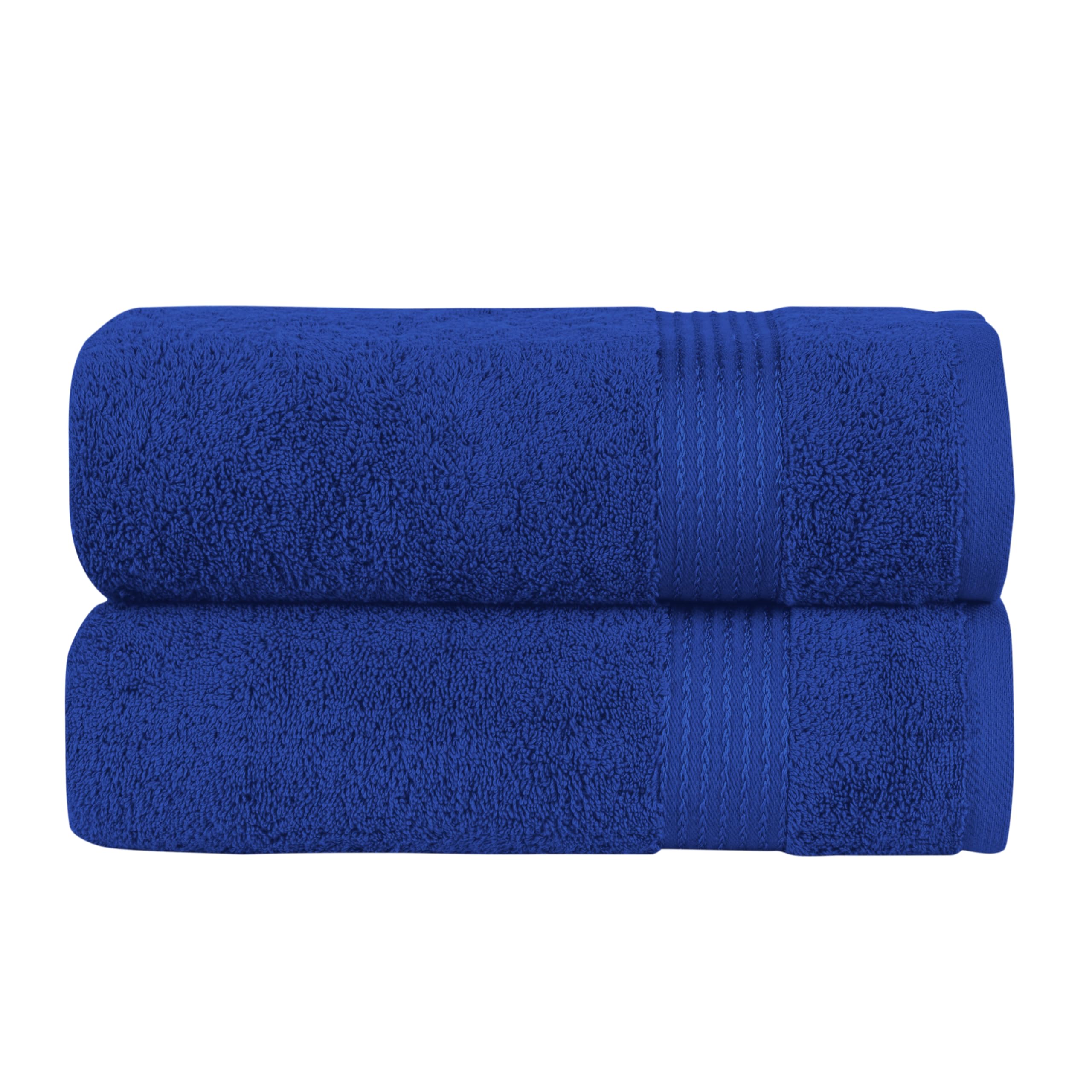 Elegant Comfort Premium Turkish Cotton 2 Pack Bath Towel Set - 27 x 54 inch, Luxurious Hotel Spa Quality 100% Turkish Cotton 2PC Bath Towel Set - Highly Absorbent - Soft Bathroom Towels, Royal Blue
