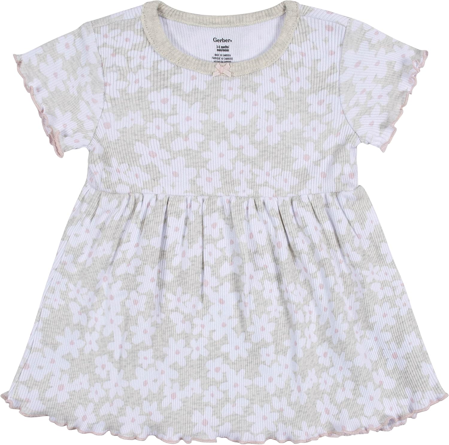 Gerber Baby Girls Toddler 2-Pack Short Sleeve Cotton Dresses - Image 3