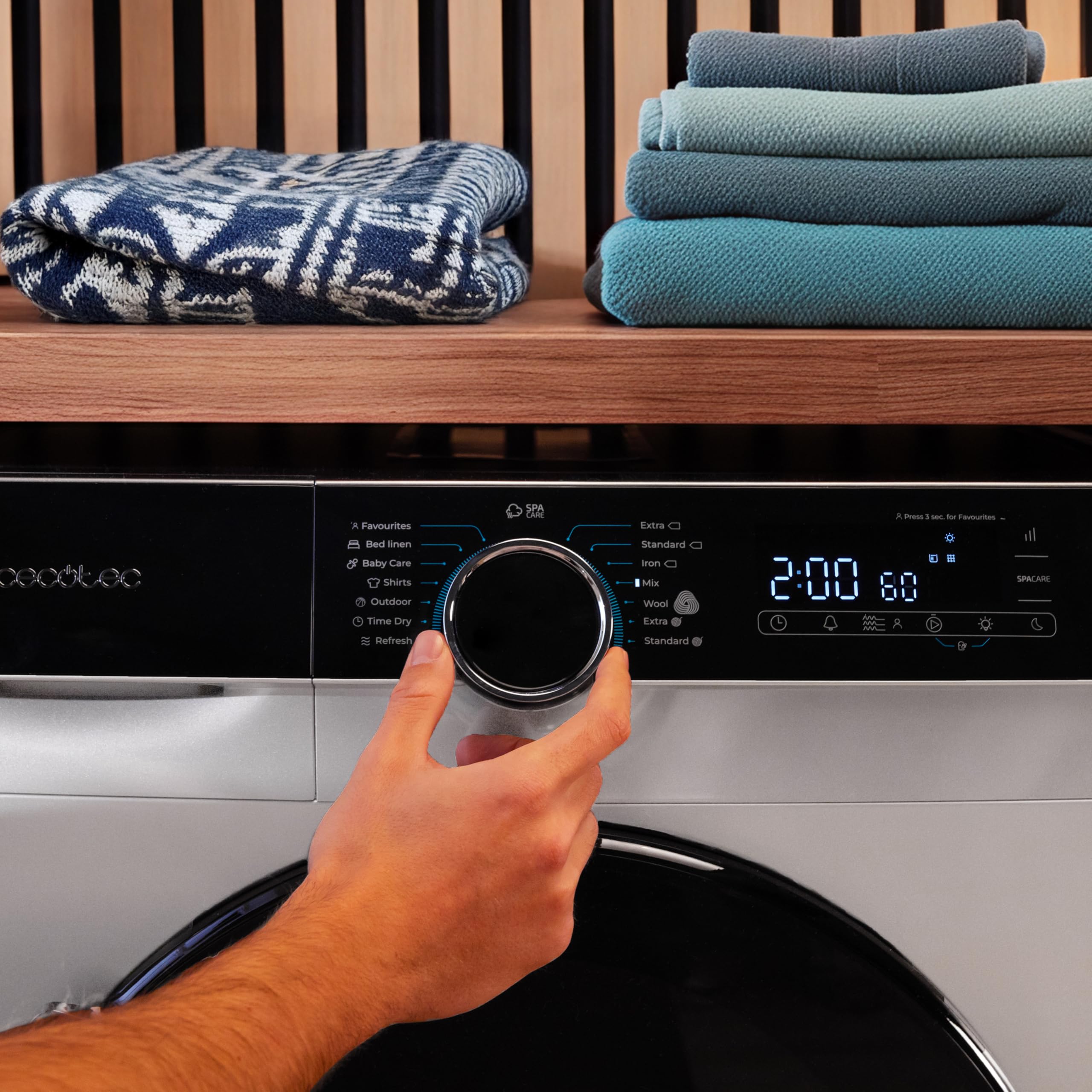 Cecotec Sèche-linge à Pompe à Chaleur 10 kg Bolero Dresscode Dry 10505 Inverter, Classe Équivalente A+++, 14 programmes, Fonctions comme UV Care, Repassage Facile, Certification Woolmark, Blanc