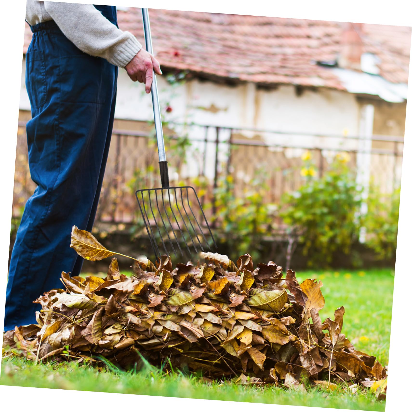 Horquilla de Acero Resistente para Jardinería y Mantenimiento de Césped, Cabezal de Repuesto Fácil de Manejar y Versátil para Herramientas de Jardín