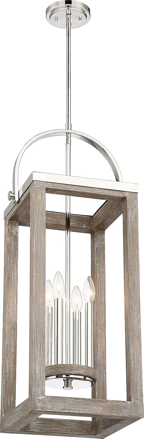 Nuvo 60/6483 Four Pendnat Bliss 4 Light Pendant, Driftwood Finish, 36.38x12.50x12.50