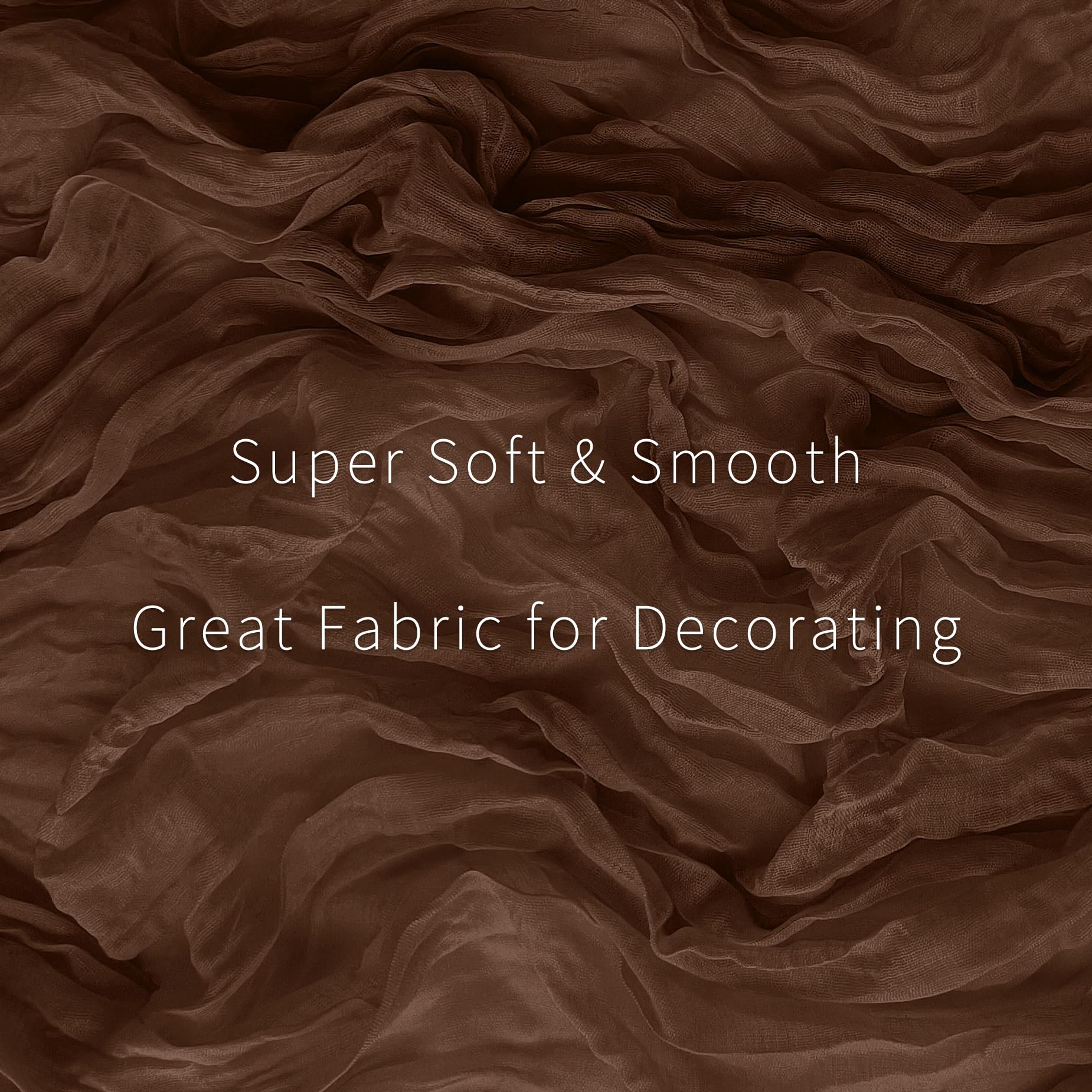 6 Pieces Brown Cheesecloth Table Runner 10 Ft Cheese Cloth Gauze Table Runner for Boho Rustic Wedding Arch, Baby and Bridal Shower, Birthday Party Valentine's Day Thanksgiving Decorations